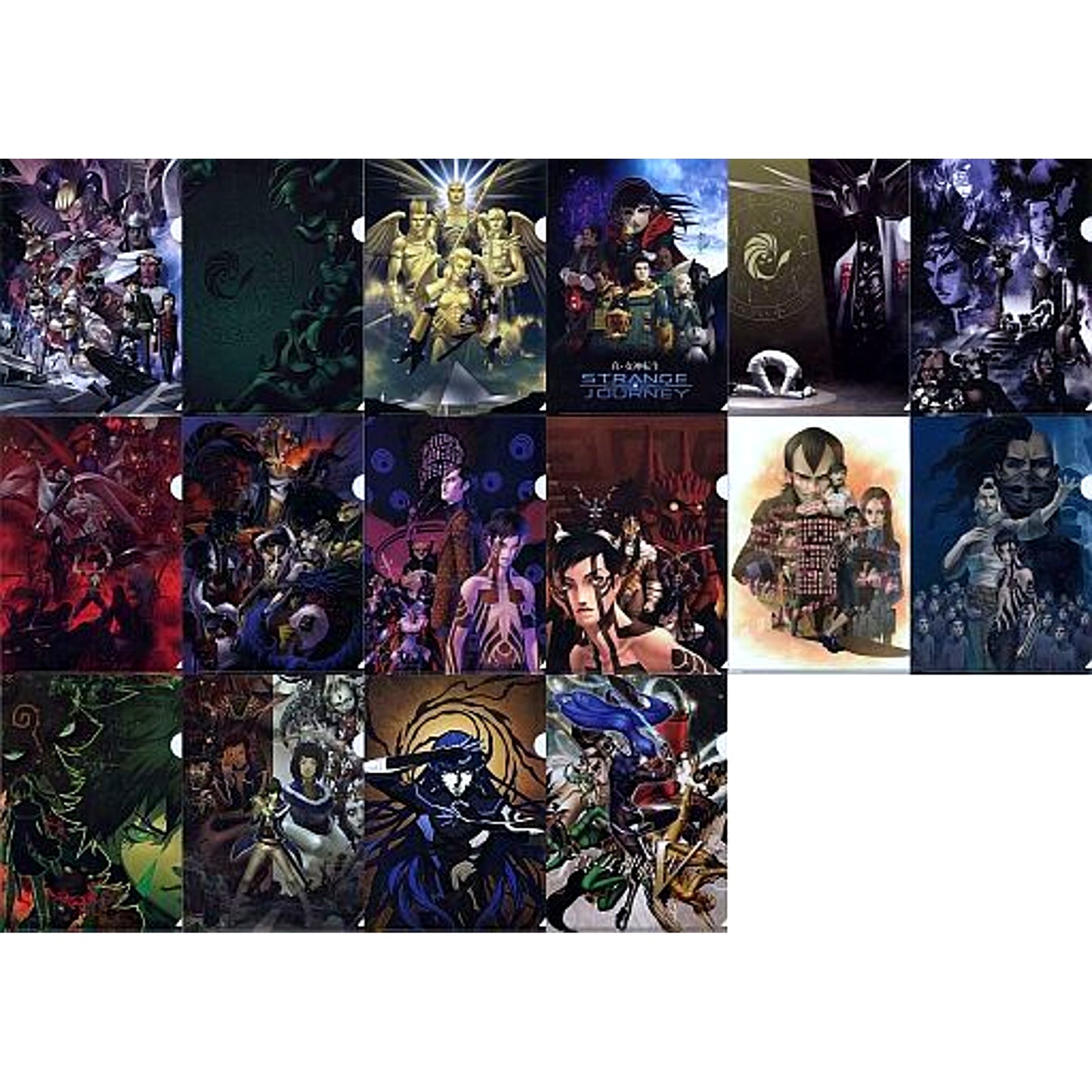 Set of 8 Trading A4 Clear File Set of 2 E Prize Shin Megami Tensei Series Kuji [USED]