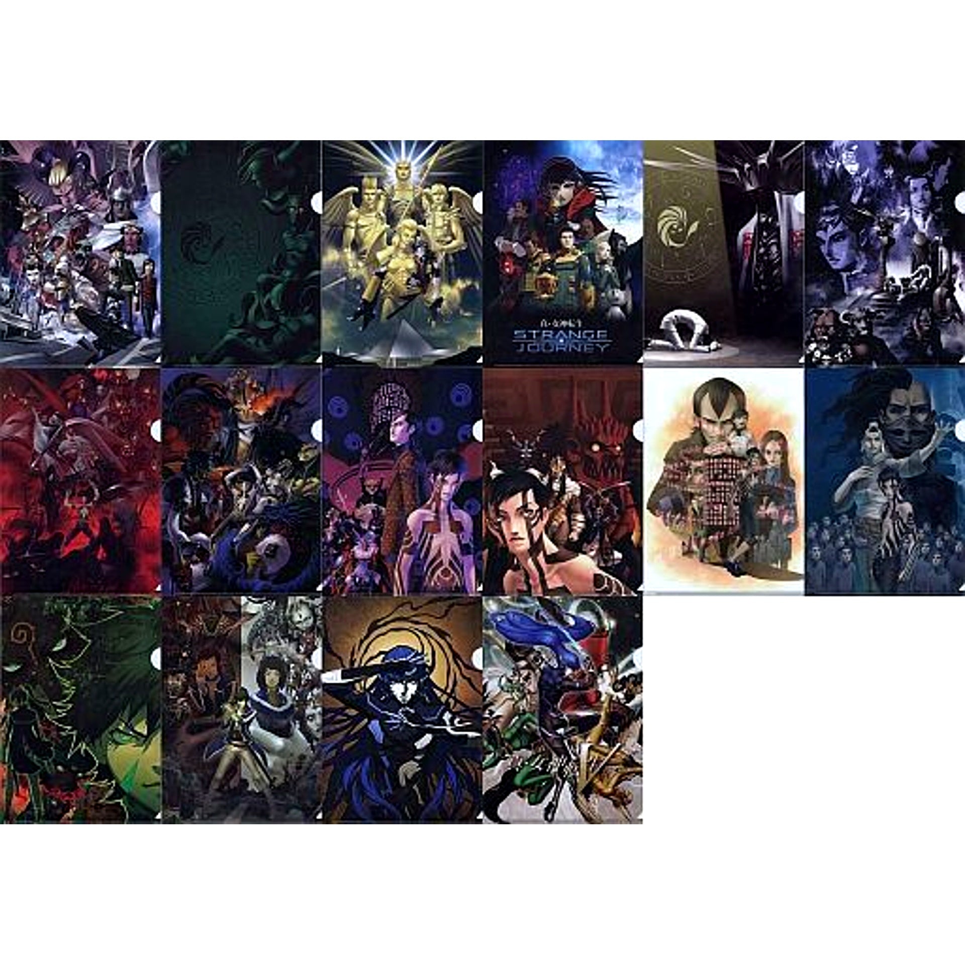 Set of 8 Trading A4 Clear File Set of 2 E Prize Shin Megami Tensei Series Kuji [USED]