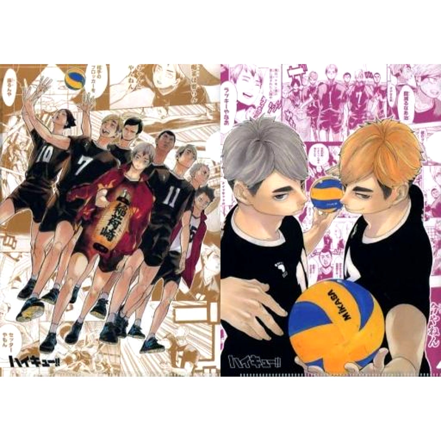 Set of 2 Group A5 Clear File Haikyu!! Exhibition Inarizaki Set [USED]
