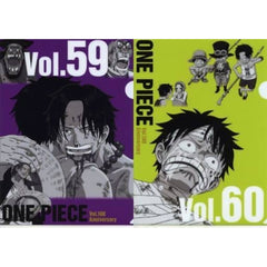 One Piece Ace & Others Ichiban Kuji WT100 Memorial Drawing By Eiichiro Oda Hundred Views Of Great Pirates A4 History Clear File Set Vol.59&60 Prize K [USED]