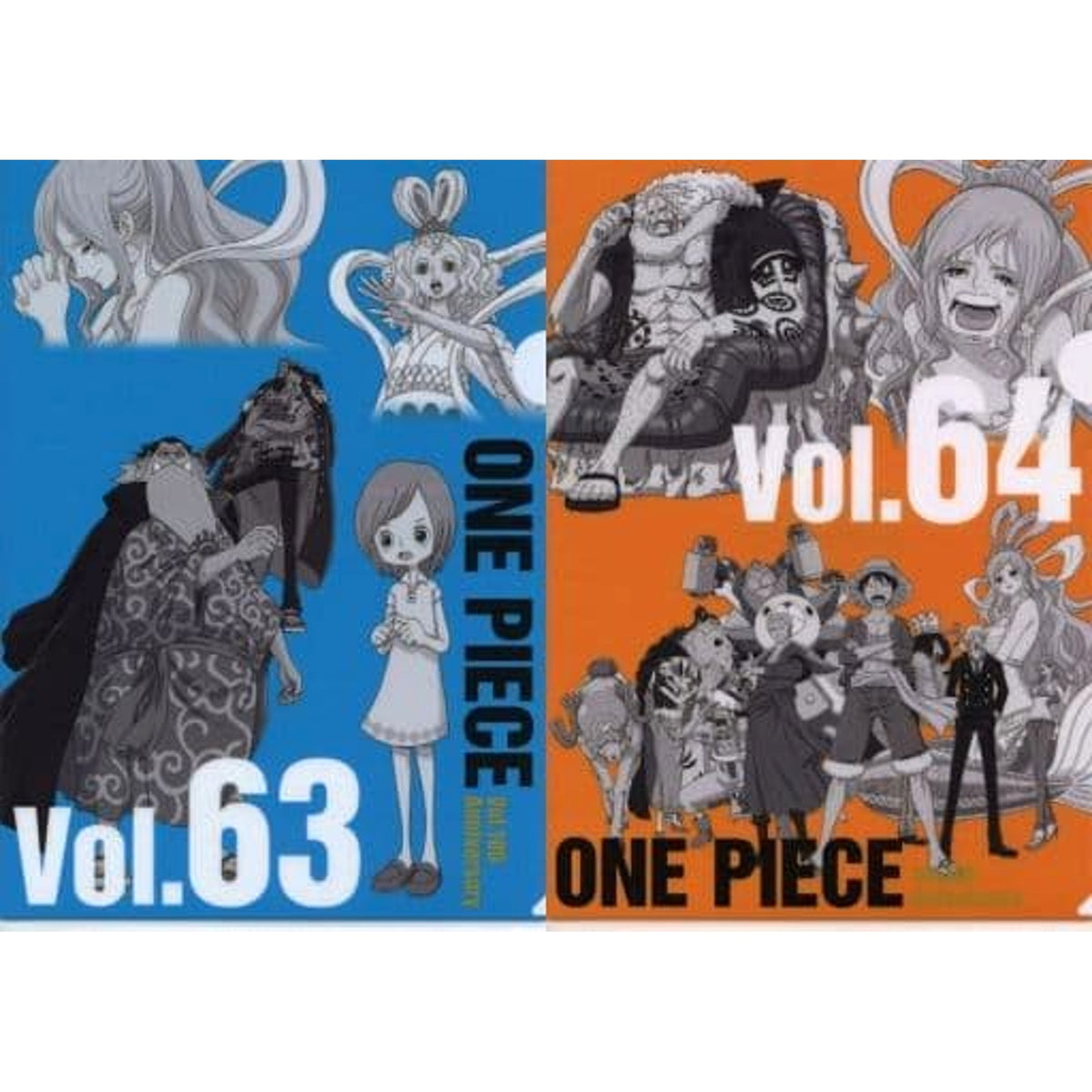 One Piece Vol.63&64 Ichiban Kuji WT100 Memorial Drawing By Eiichiro Oda Hundred Views Of Great Pirates A4 History Clear File Set Prize K [USED]