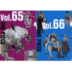 One Piece Vol.65&66 Ichiban Kuji WT100 Memorial Drawing By Eiichiro Oda Hundred Views Of Great Pirates A4 History Clear File Set Prize K [USED]