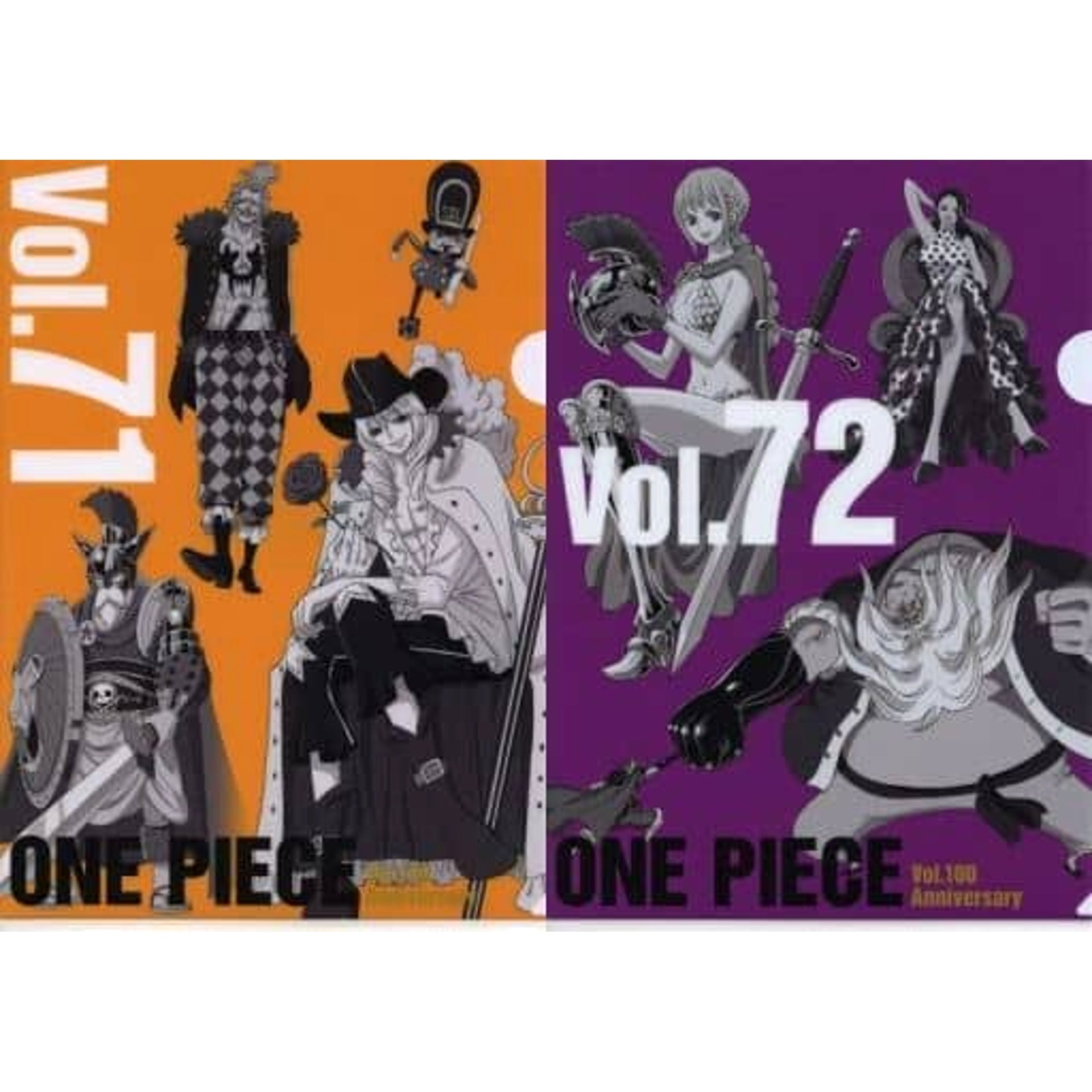One Piece Vol.71&72 Ichiban Kuji WT100 Memorial Drawing By Eiichiro Oda Hundred Views Of Great Pirates A4 History Clear File Set Prize K [USED]