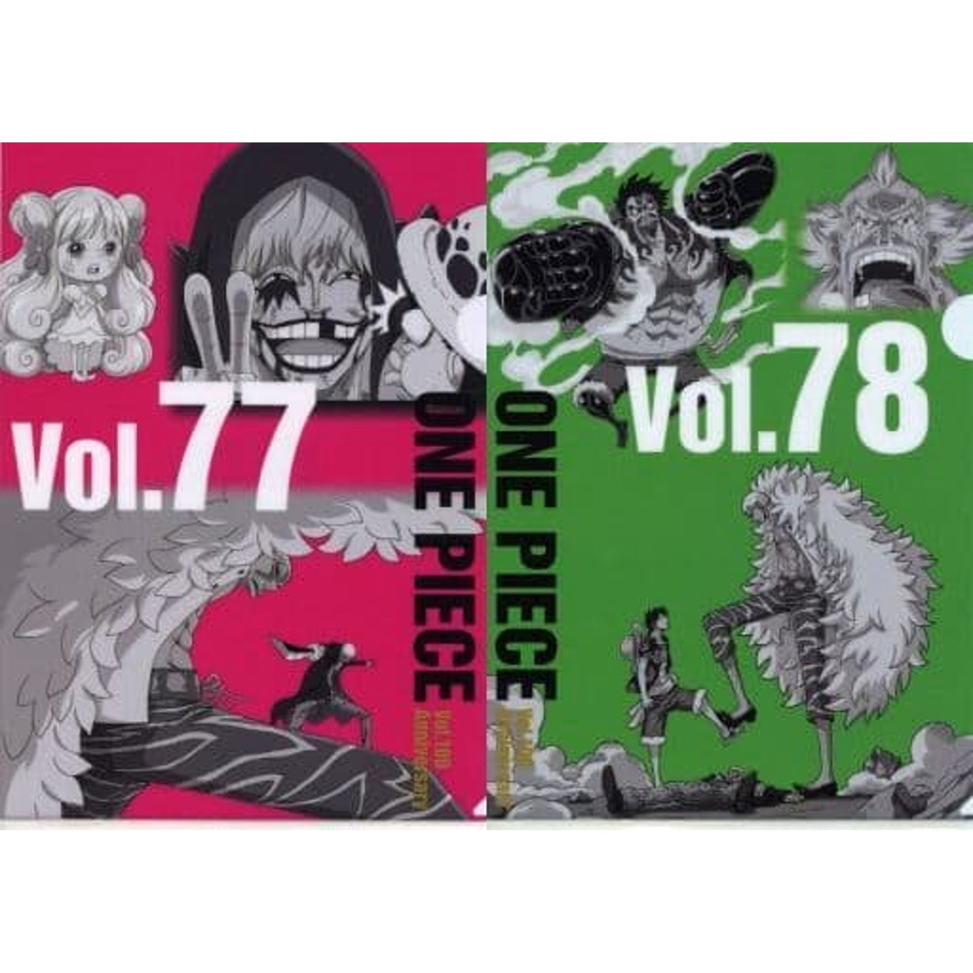 One Piece Vol.77&78 Ichiban Kuji WT100 Memorial Drawing By Eiichiro Oda Hundred Views Of Great Pirates A4 History Clear File Set Prize K [USED]