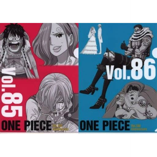 One Piece Vol.85&86 Ichiban Kuji WT100 Memorial Drawing By Eiichiro Oda Hundred Views Of Great Pirates A4 History Clear File Set Prize K [USED]