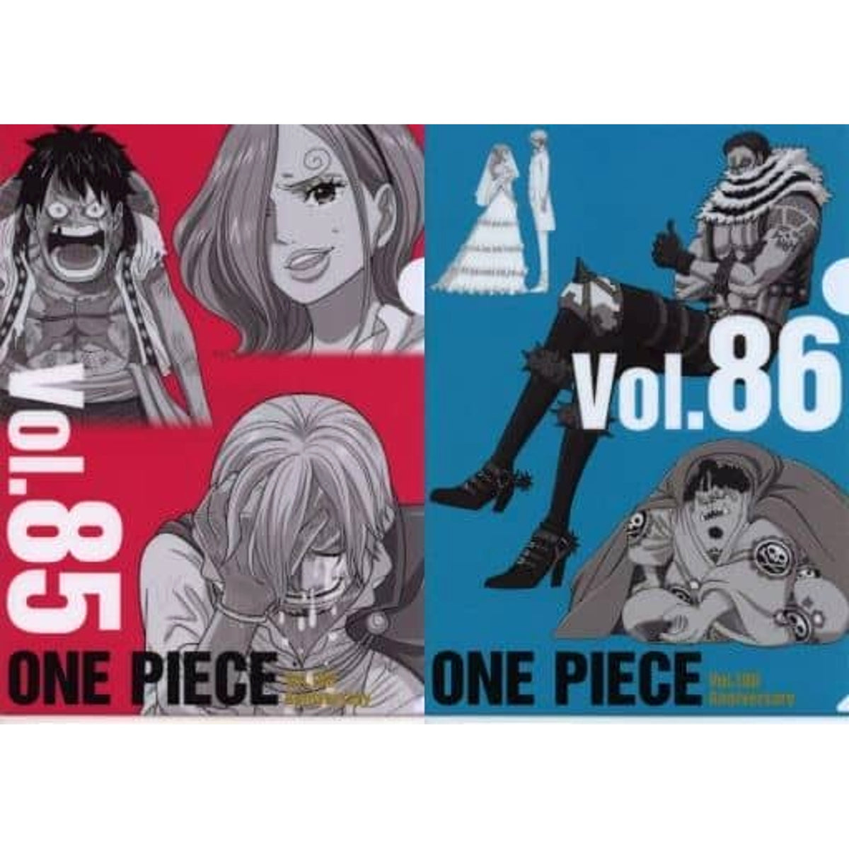 One Piece Vol.85&86 Ichiban Kuji WT100 Memorial Drawing By Eiichiro Oda Hundred Views Of Great Pirates A4 History Clear File Set Prize K [USED]