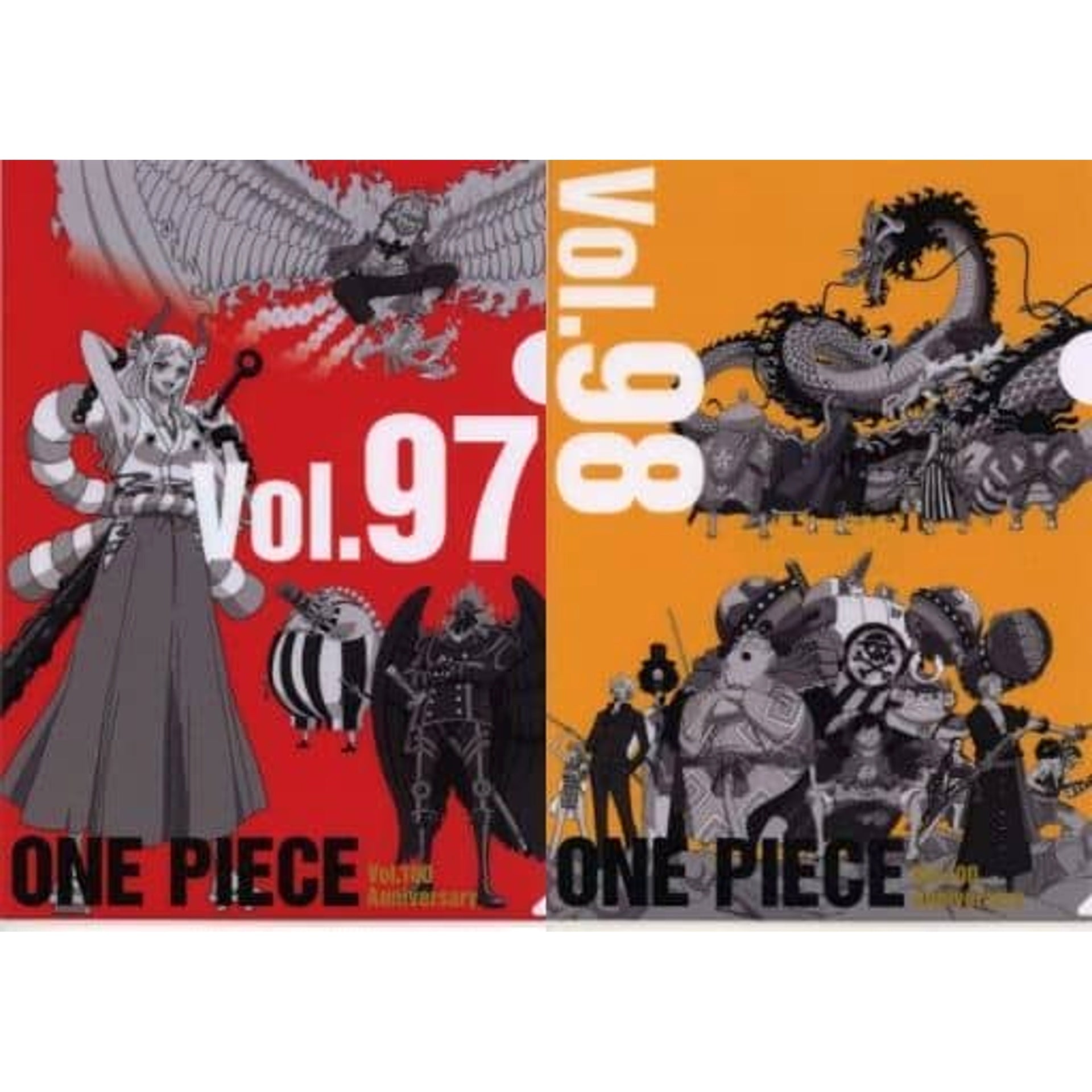 One Piece Vol.97&98 Ichiban Kuji WT100 Memorial Drawing By Eiichiro Oda Hundred Views Of Great Pirates A4 History Clear File Set Prize K [USED]
