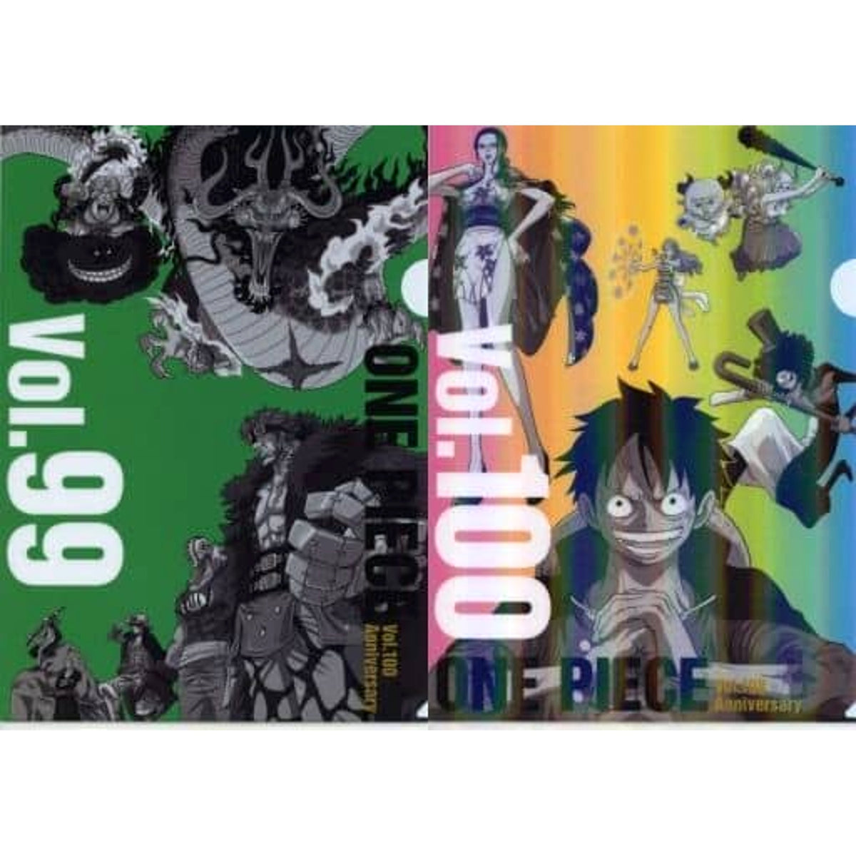 One Piece Vol.99&100 Ichiban Kuji WT100 Memorial Drawing By Eiichiro Oda Hundred Views Of Great Pirates A4 History Clear File Set Prize K [USED]