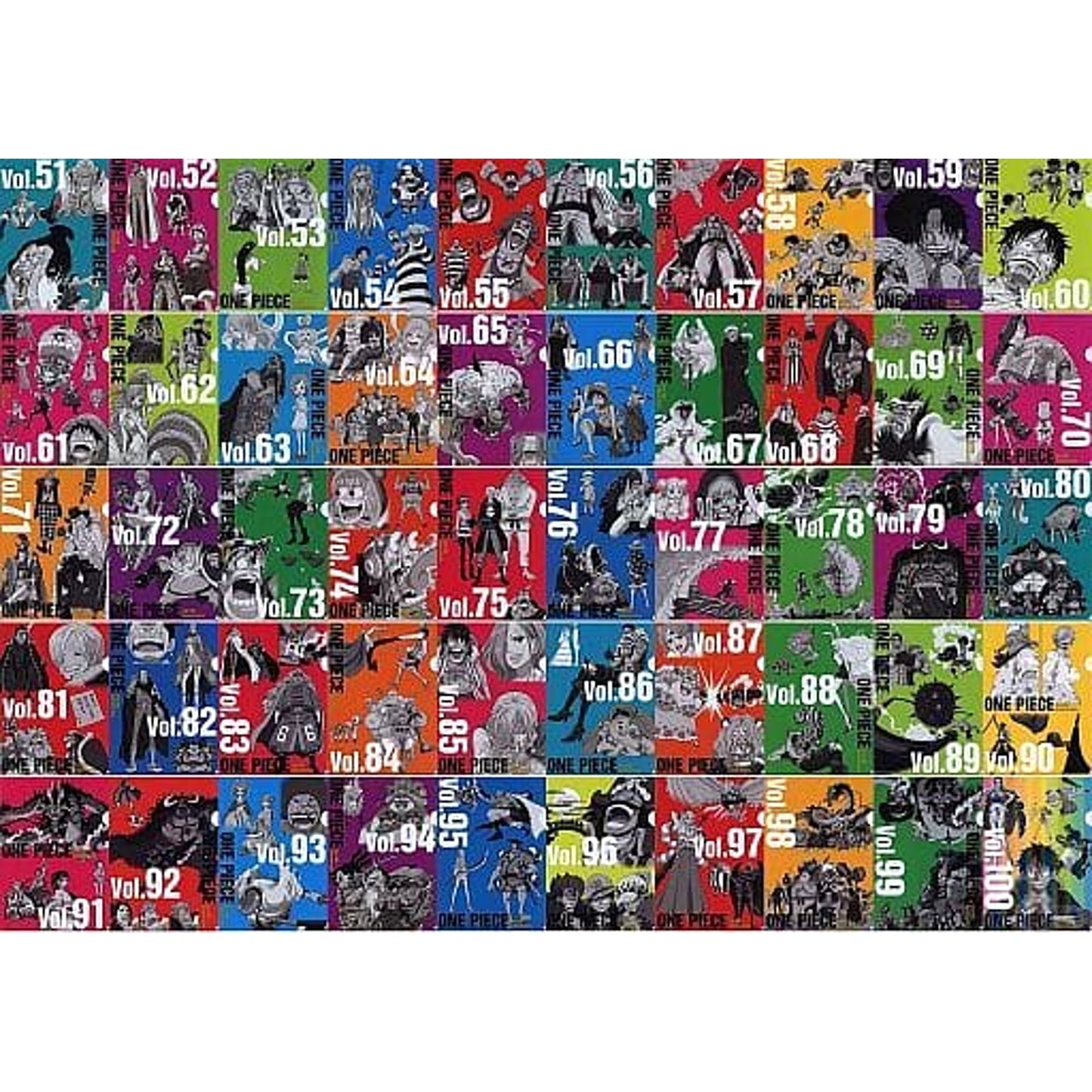One Piece All 25 Types Set Ichiban Kuji WT100 Memorial Drawing By Eiichiro Oda Hundred Views Of Great Pirates A4 History Clear File Set Vol.51-Vol.100 Prize K [USED]