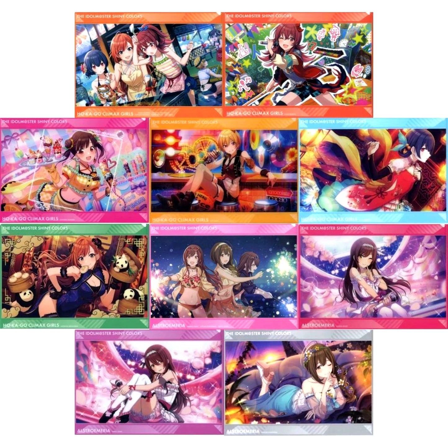 Set of 10 Idolmaster Shiny Colors Clear File Collection Part 2 B [USED]
