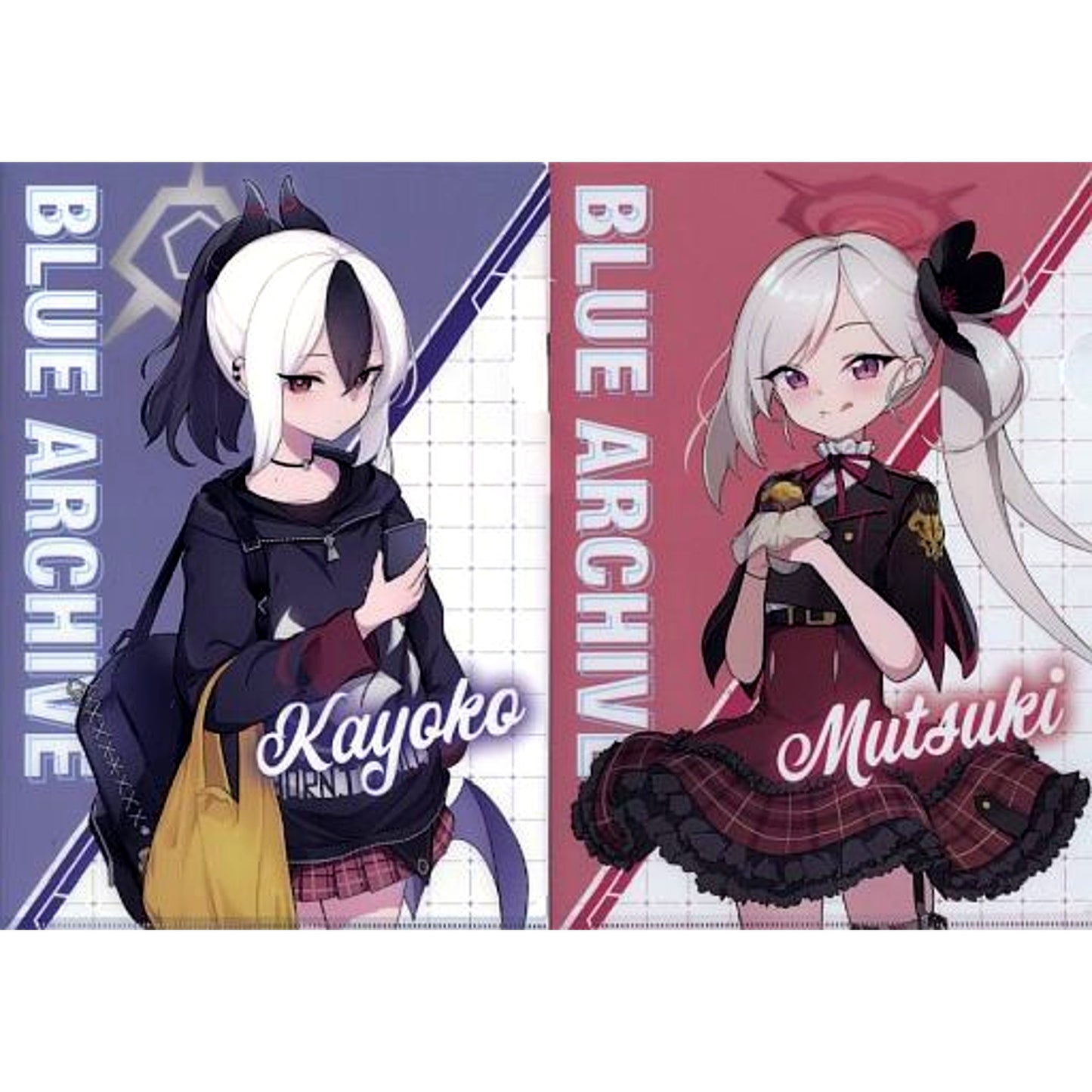 Kayoko Onikata & Mutsuki Asagi Set of 2 A4 Clear File Blue Archive x Don Quijote [USED]