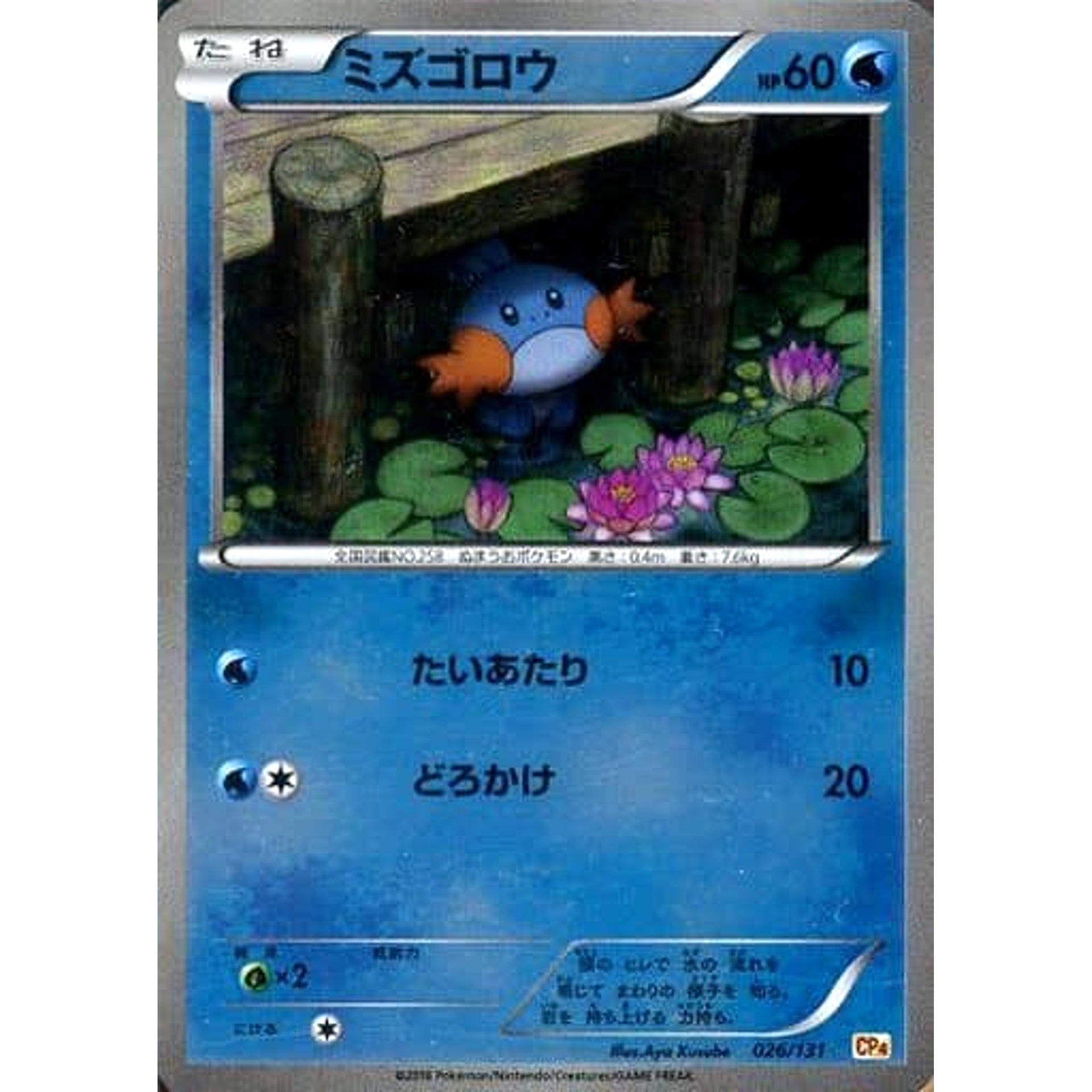 Pokemon Mudkip Holo 026/131 CP4 Premium Champion Pack: EX x M x BREAK Japanese Pokemon Card [USED]
