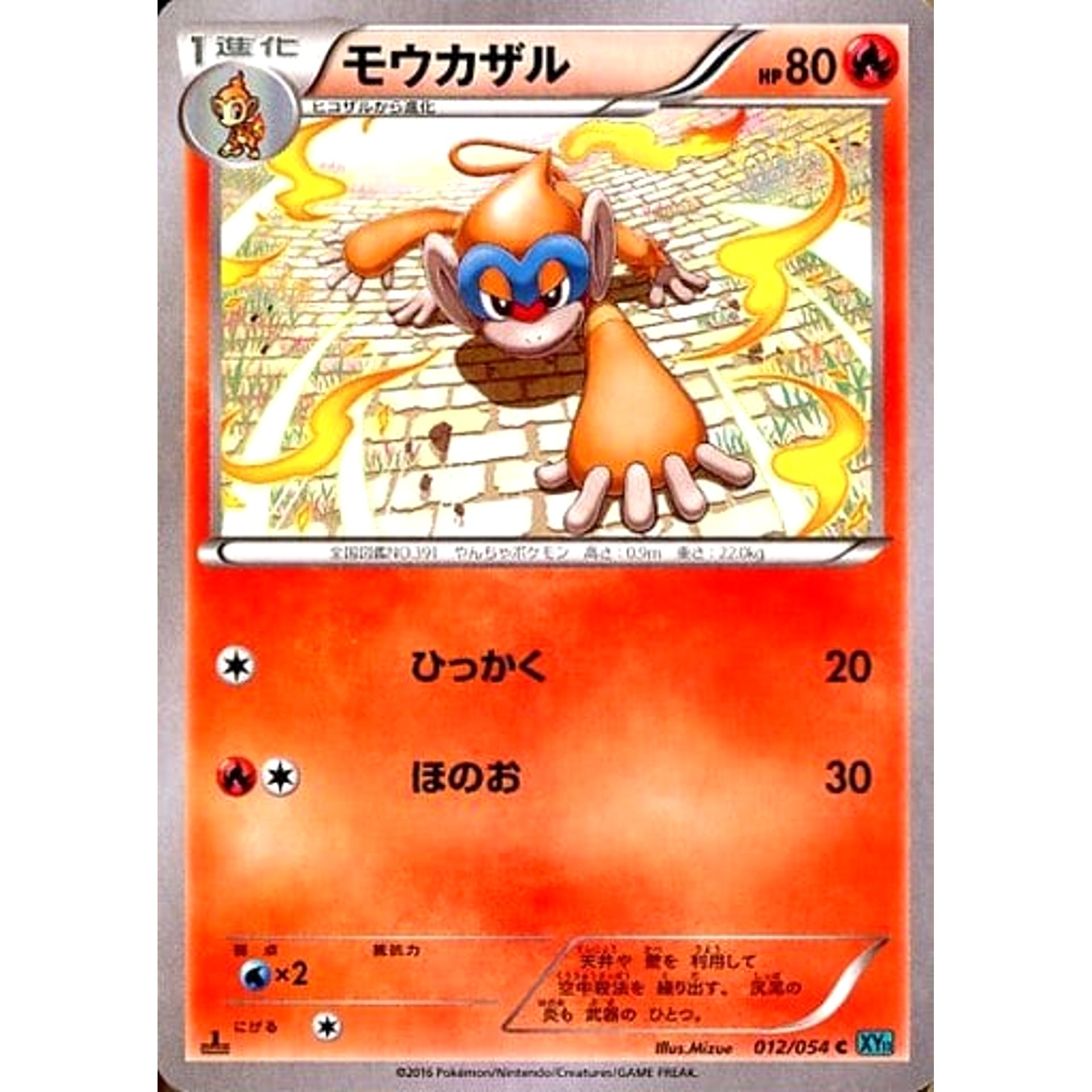 Pokemon Monferno C 012/054 XY11 Cruel Traitor Japanese Pokemon Card [USED]