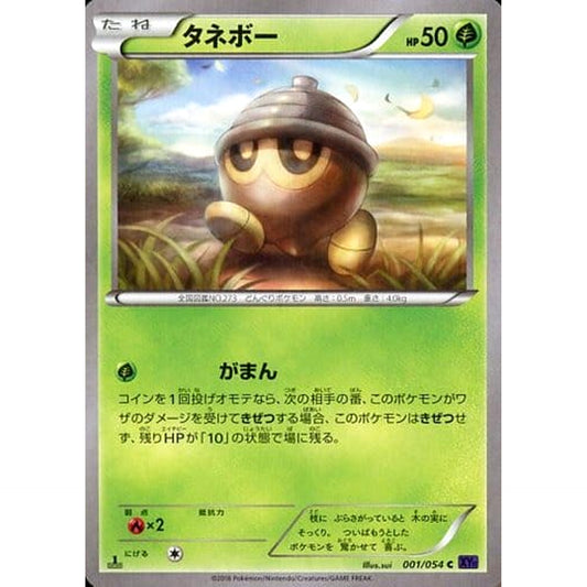 Pokemon Seedot C 001/054 XY11 Fever-Burst Fighter Japanese Pokemon Card [USED]