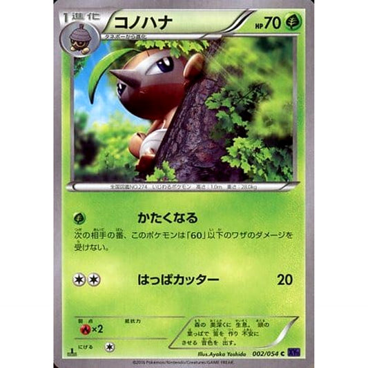 Pokemon Nuzleaf C 002/054 XY11 Fever-Burst Fighter Japanese Pokemon Card [USED]