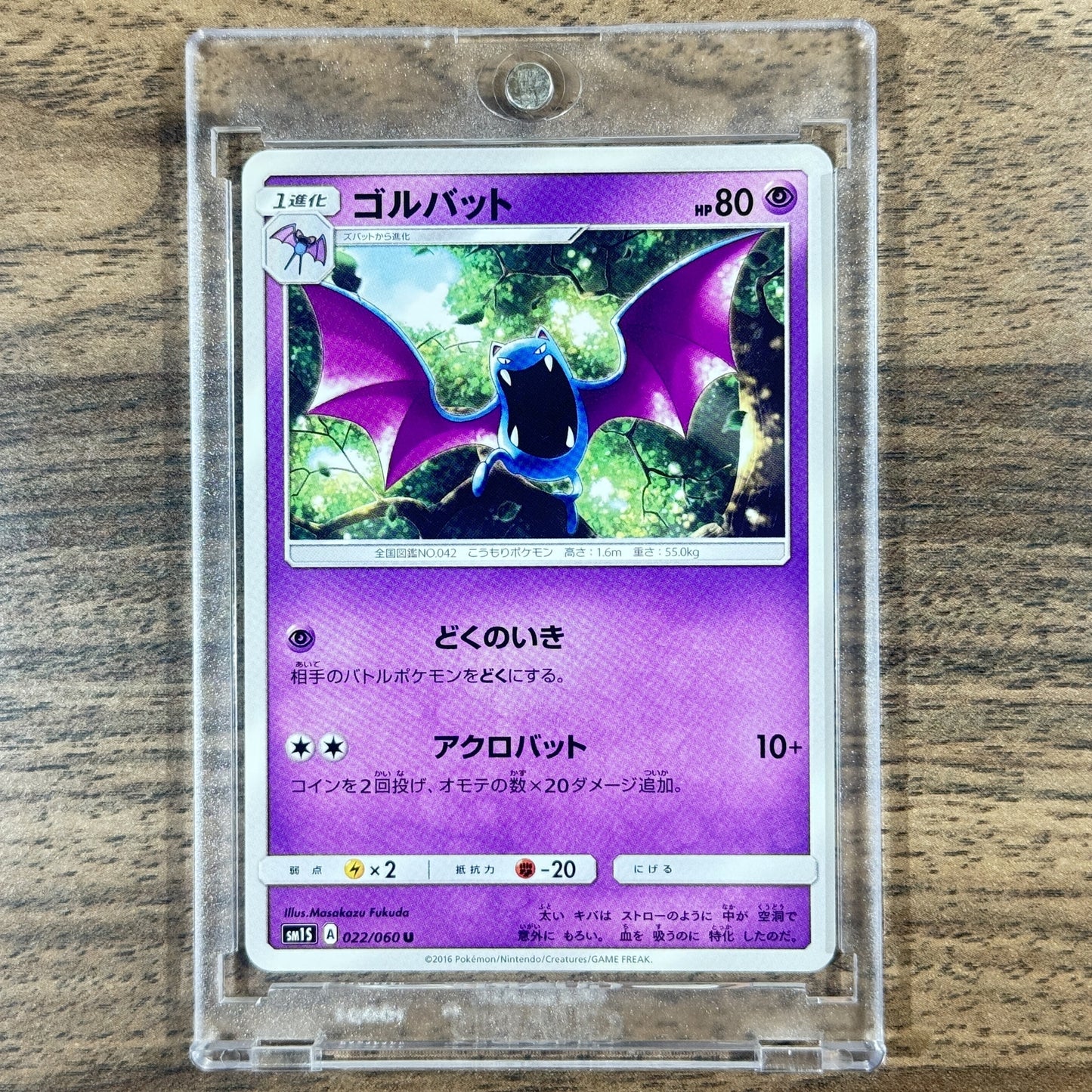 Golbat U 022/060 SM1S Collection Sun Japanese Pokemon Card [USED]