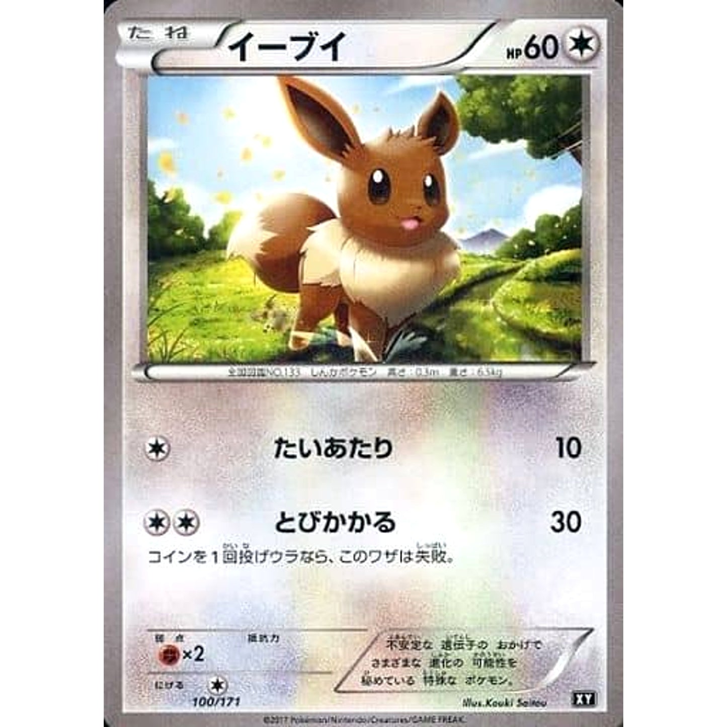 Pokemon Eevee 100/171 XY The Best of XY Japanese Pokemon Card [USED]