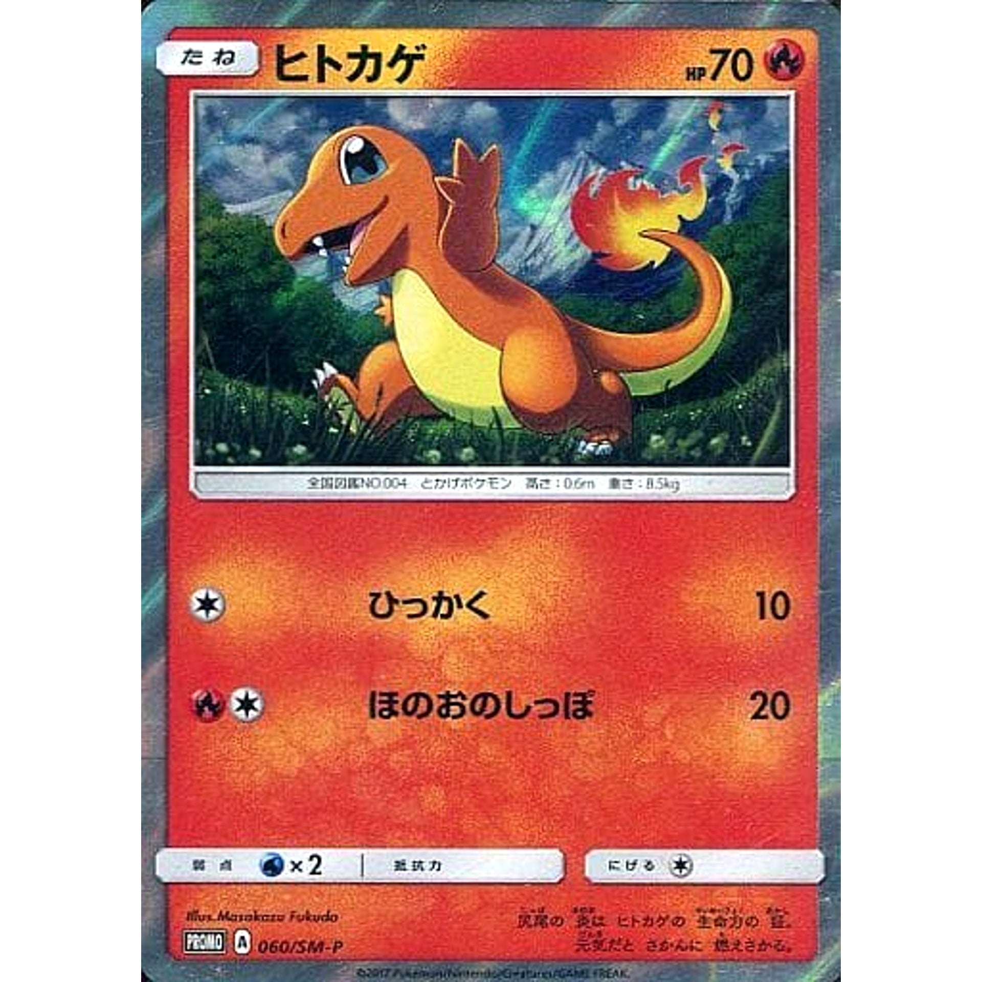 Pokemon Charmander Holo Promo 060/SM-P Promotion Card SM-P Japanese Pokemon Card [USED]