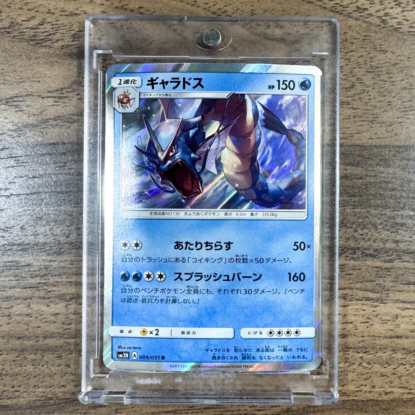 Gyarados Holo R 009/051 SM3N Darkness that Consumes Light Japanese Pokemon Card [USED]