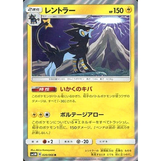 Pokemon Luxray Holo R 020/066 SM5M Ultra Moon Japanese Pokemon Card [USED]