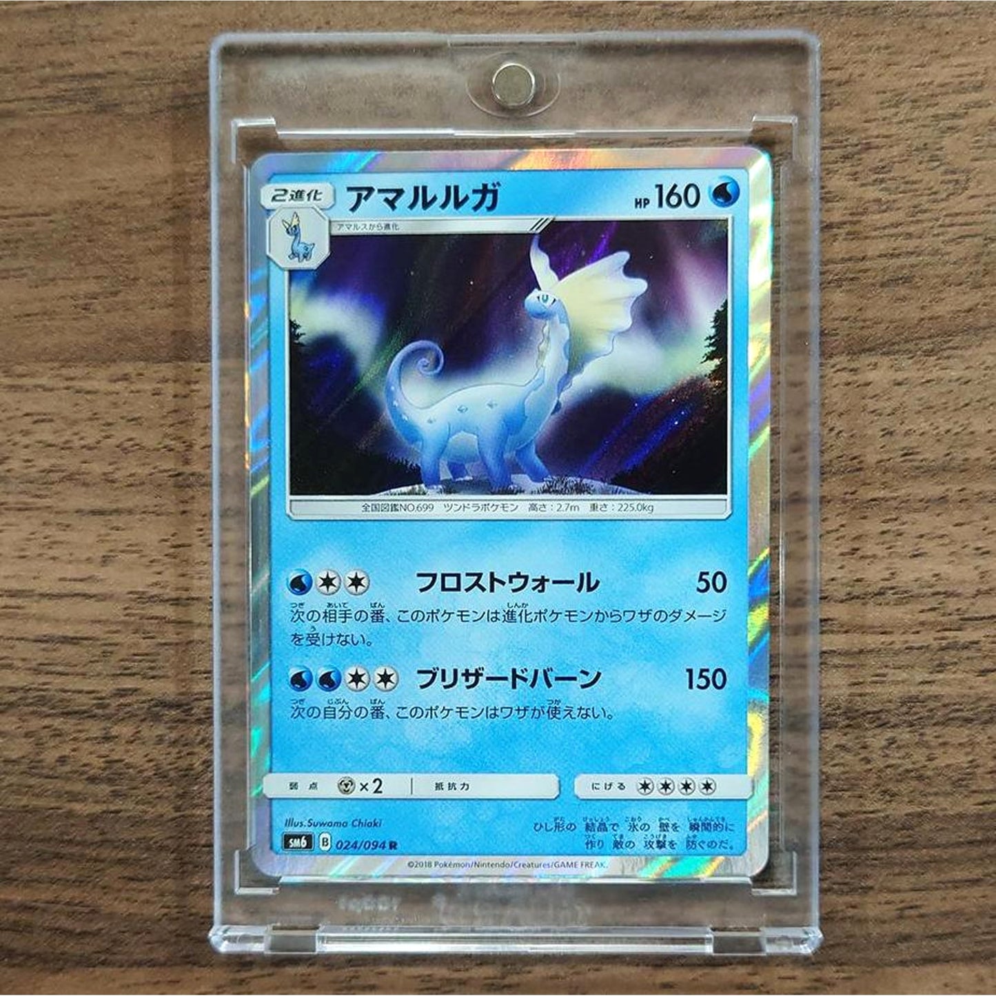 Aurorus Holo R 024/094 SM6 Forbidden Light Japanese Pokemon Card [USED]