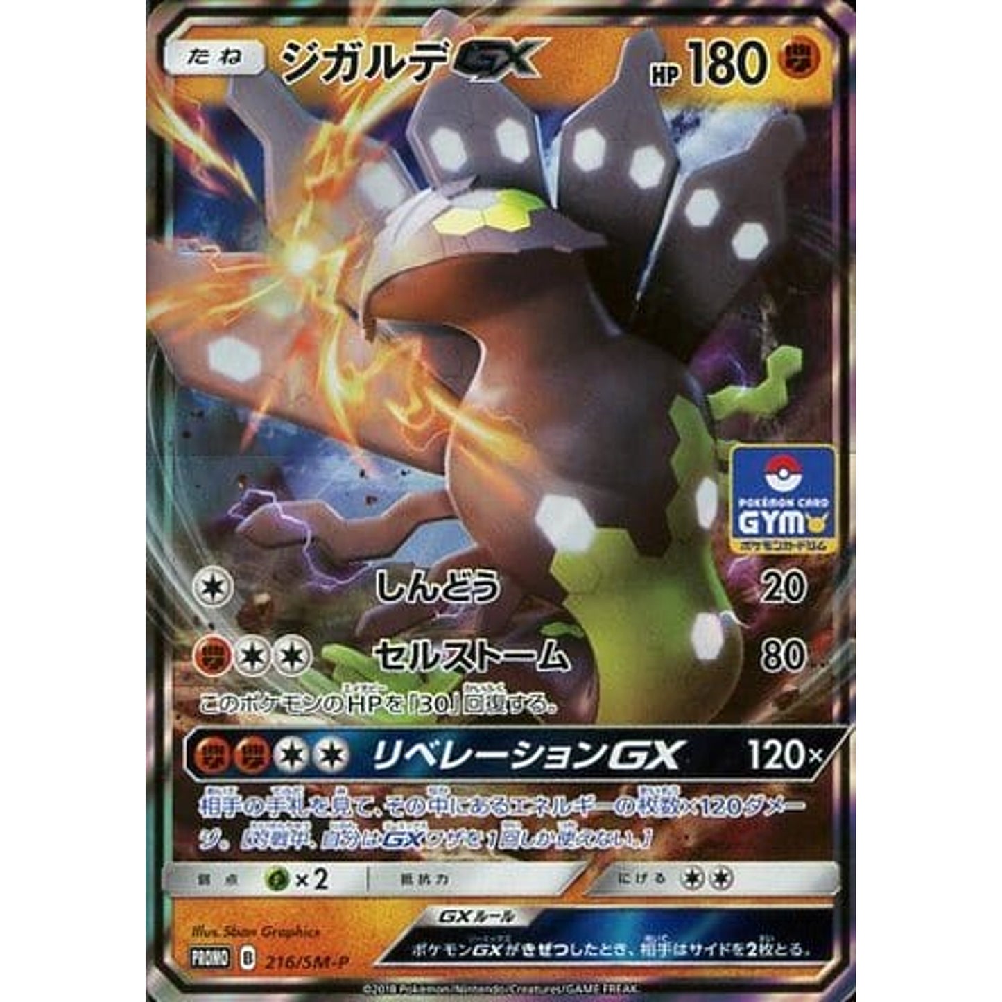 Pokemon Zygarde GX Promo 216/SM-P Promotion Card SM-P Japanese Pokemon Card [USED]