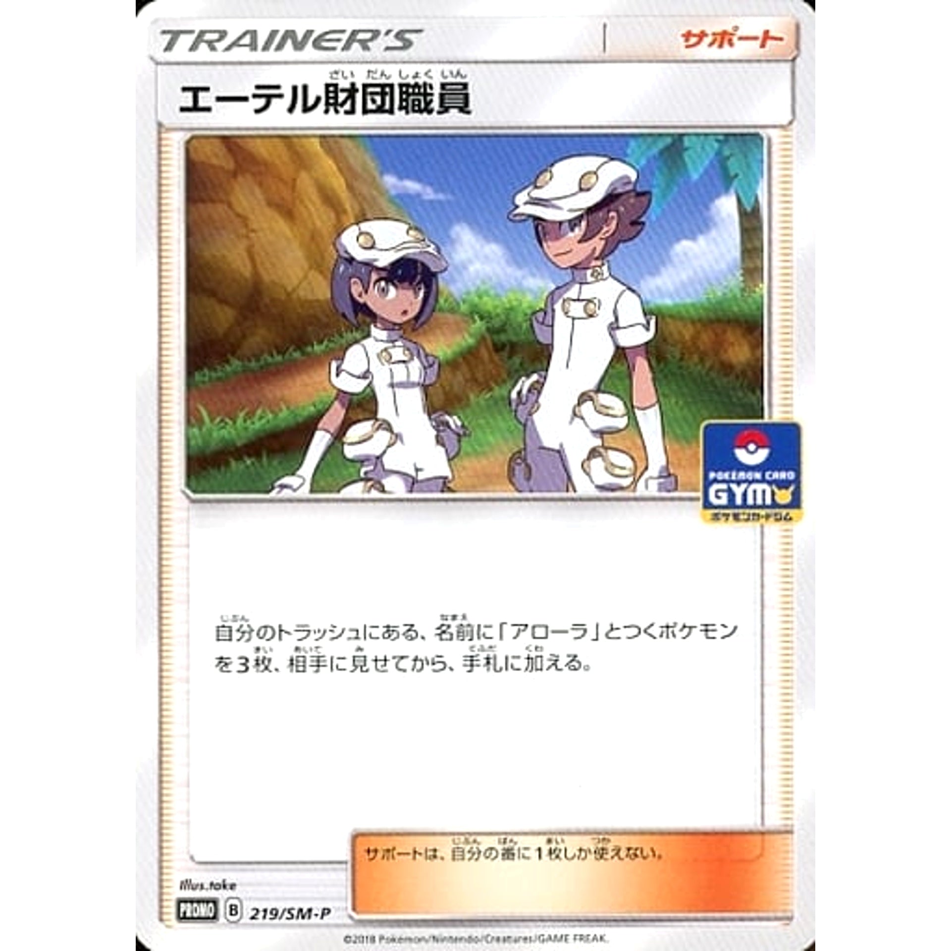 Pokemon Aether Foundation Employee Promo 219/SM-P Promotion Card SM-P Japanese Pokemon Card [USED]