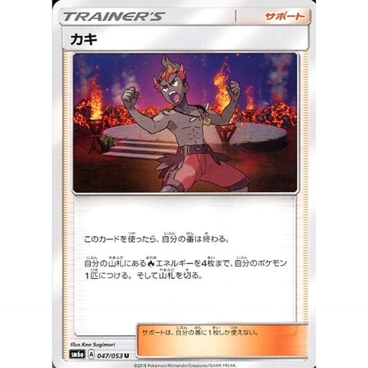 Pokemon Kiawe U 047/053 SM6a Dragon Majesty Japanese Pokemon Card [USED]