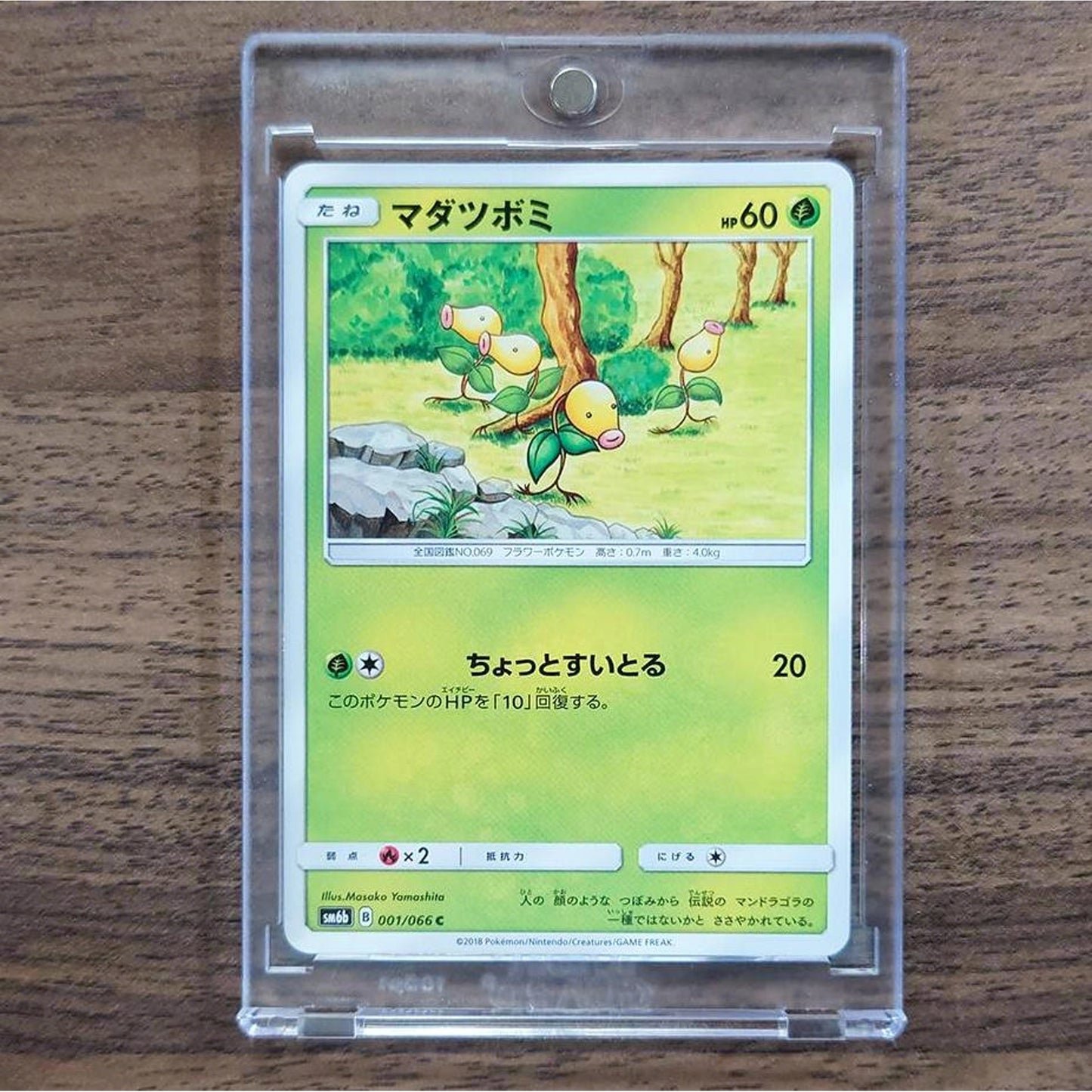 Bellsprout C 001/066 SM6b Champion Road Japanese Pokemon Card [USED]