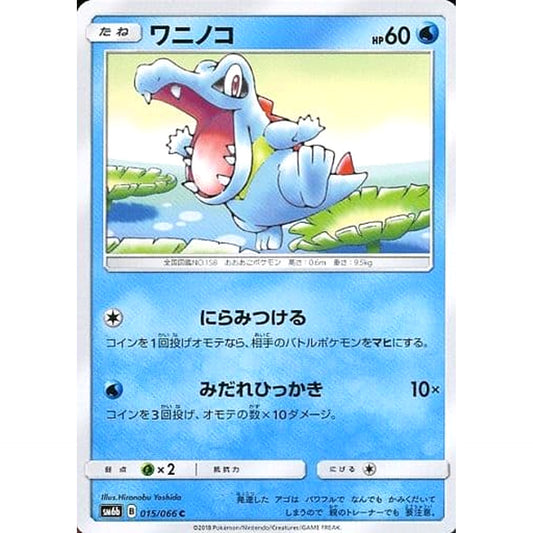 Pokemon Totodile C 015/066 SM6b Champion Road Japanese Pokemon Card [USED]