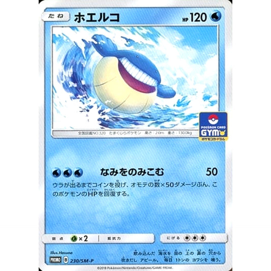 Pokemon Wailmer Promo 230/SM-P Promotion Card SM-P Japanese Pokemon Card [USED]