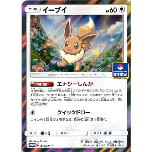 Pokemon Eevee Holo Promo 245/SM-P Promotion Card SM-P Japanese Pokemon Card [USED]