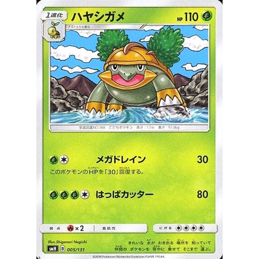 Pokemon Grotle 005/131 SMH GX Starter Deck Japanese Pokemon Card [USED]