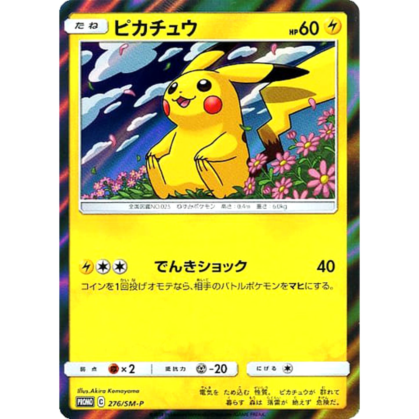 Pokemon Pikachu Holo Promo 276/SM-P Promotion Card SM-P Japanese Pokemon Card [USED]