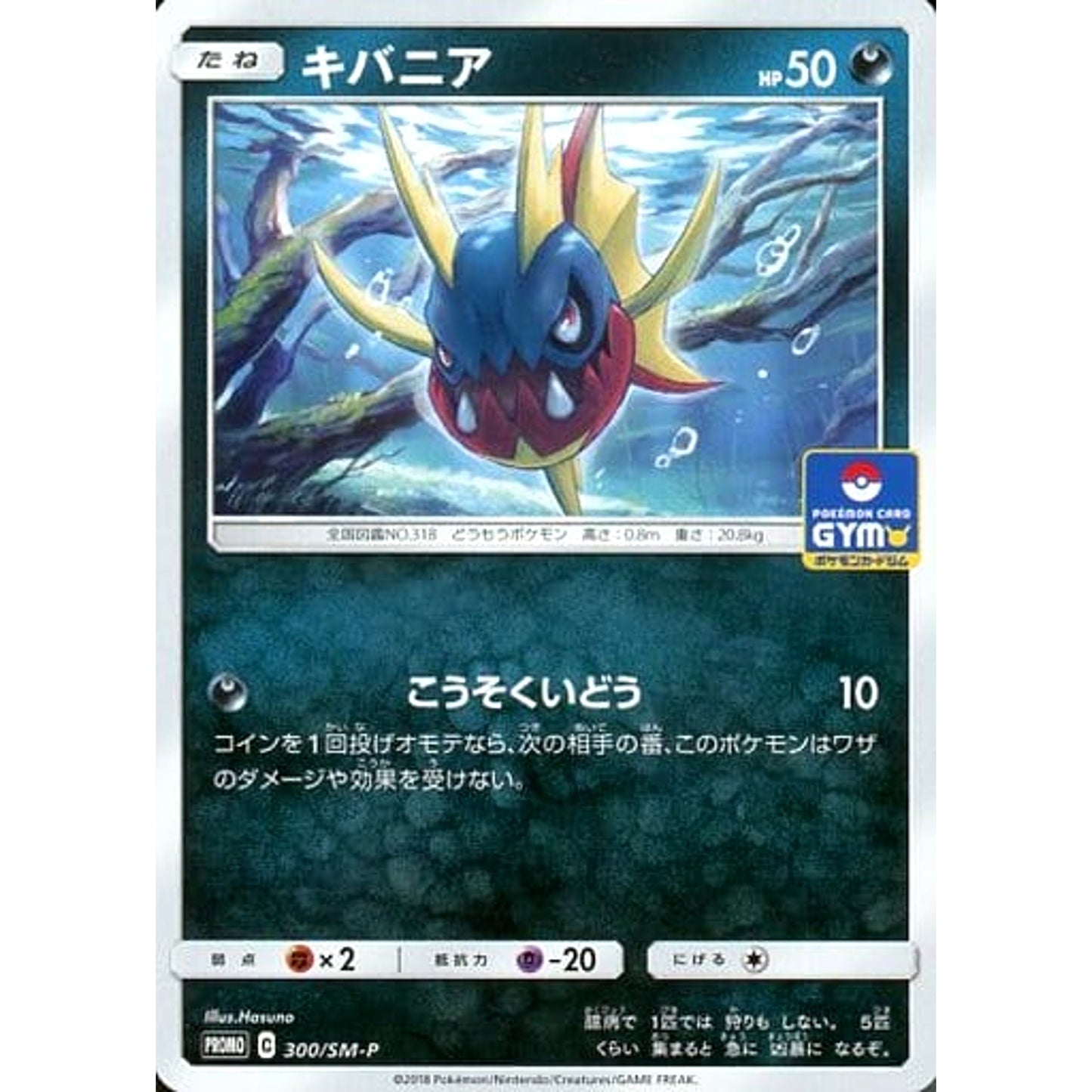 Pokemon Carvanha Promo 300/SM-P Promotion Card SM-P Japanese Pokemon Card [USED]
