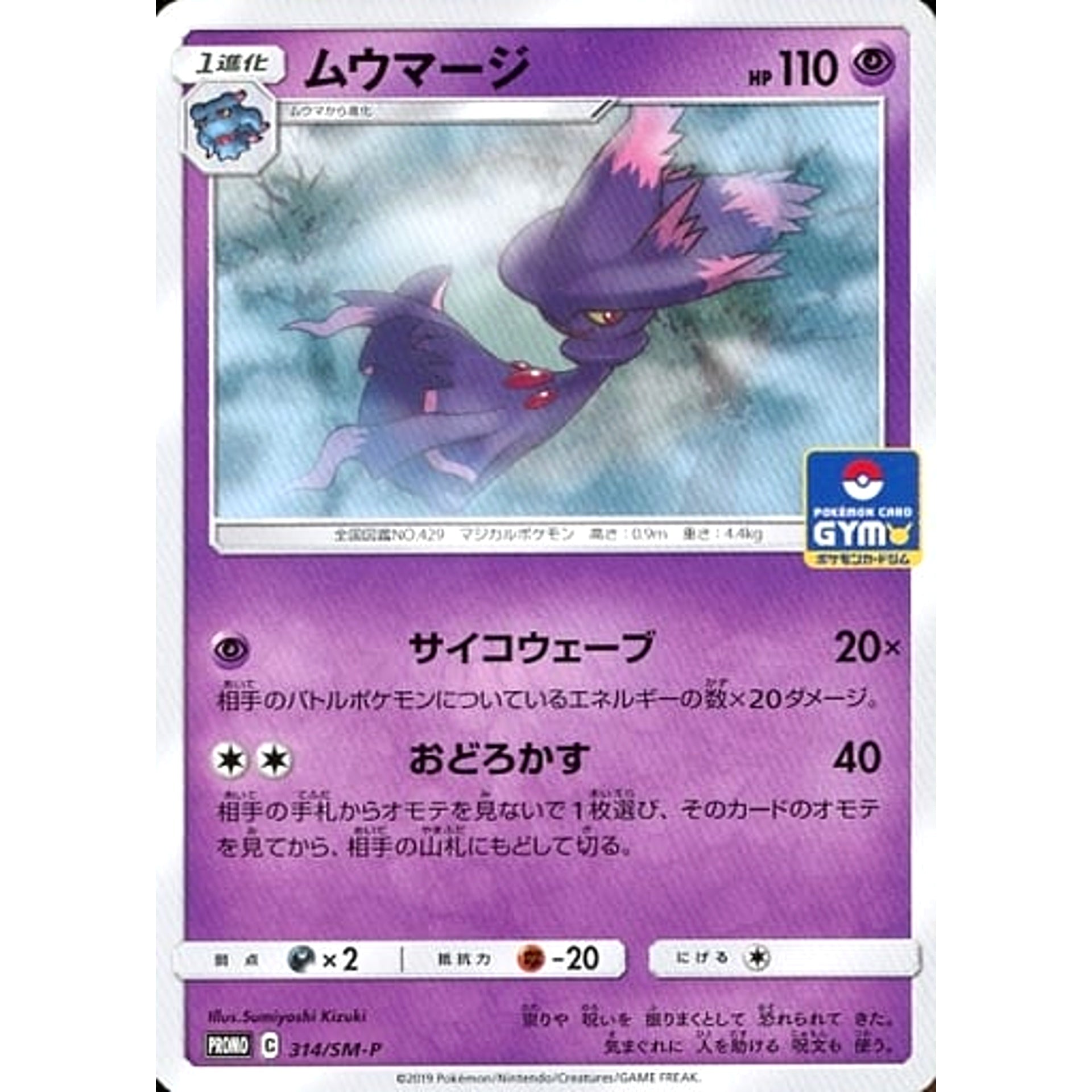 Pokemon Mismagius Promo 314/SM-P Promotion Card SM-P Japanese Pokemon Card [USED]