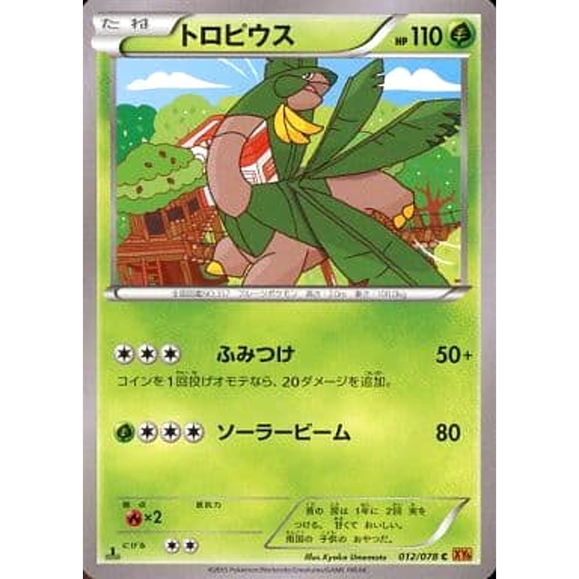 Pokemon Tropius C 012/078 XY6 Emerald Break Japanese Pokemon Card [USED]