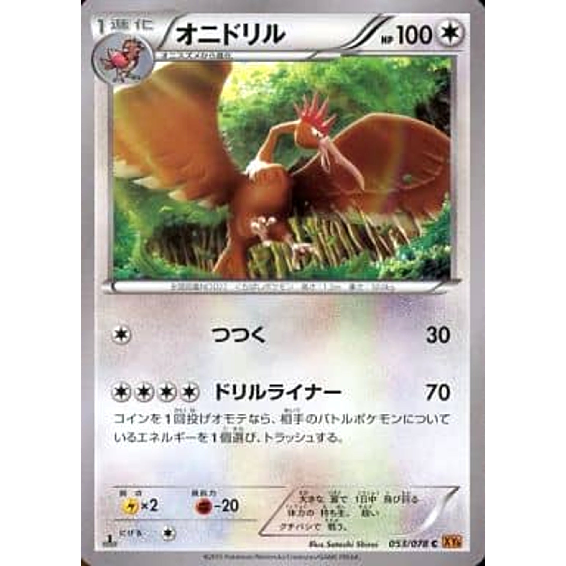 Pokemon Fearow C 053/078 XY6 Emerald Break Japanese Pokemon Card [USED]