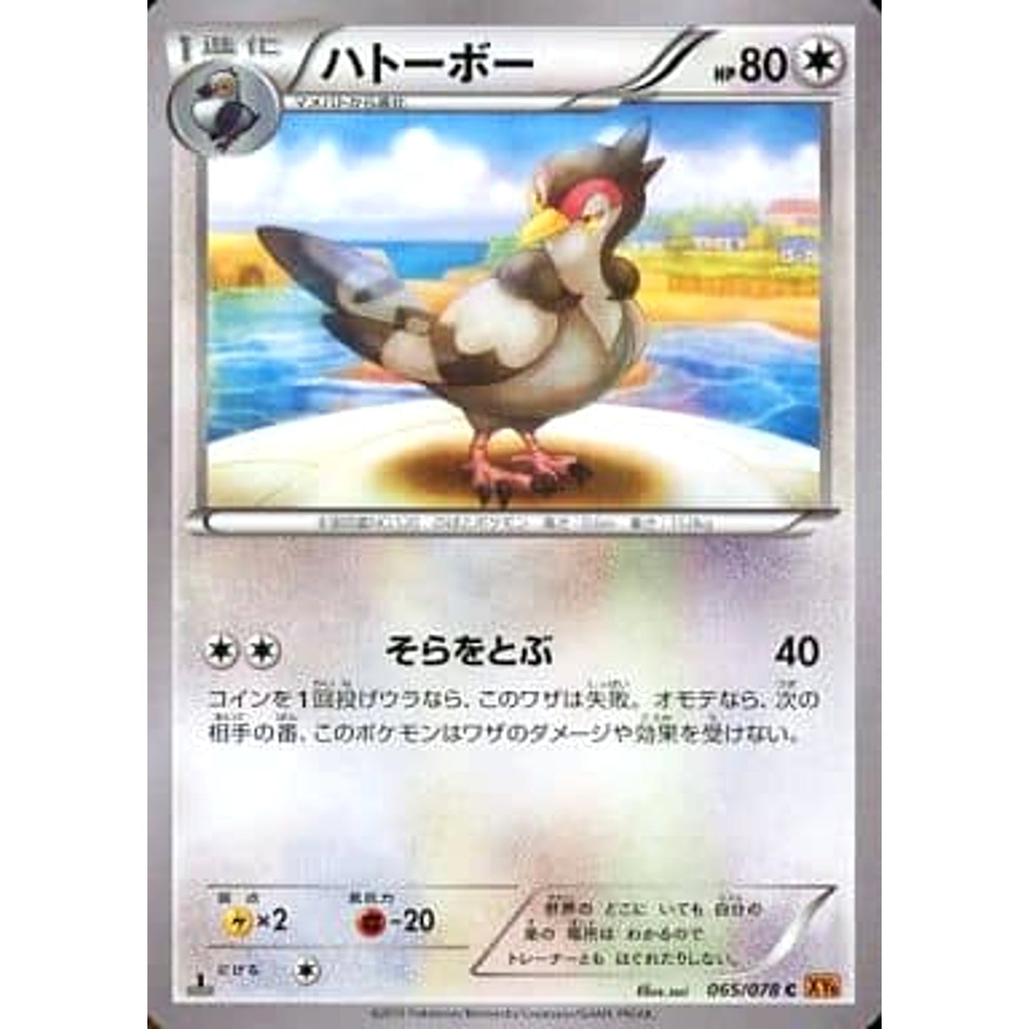 Pokemon Tranquill C 065/078 XY6 Emerald Break Japanese Pokemon Card [USED]