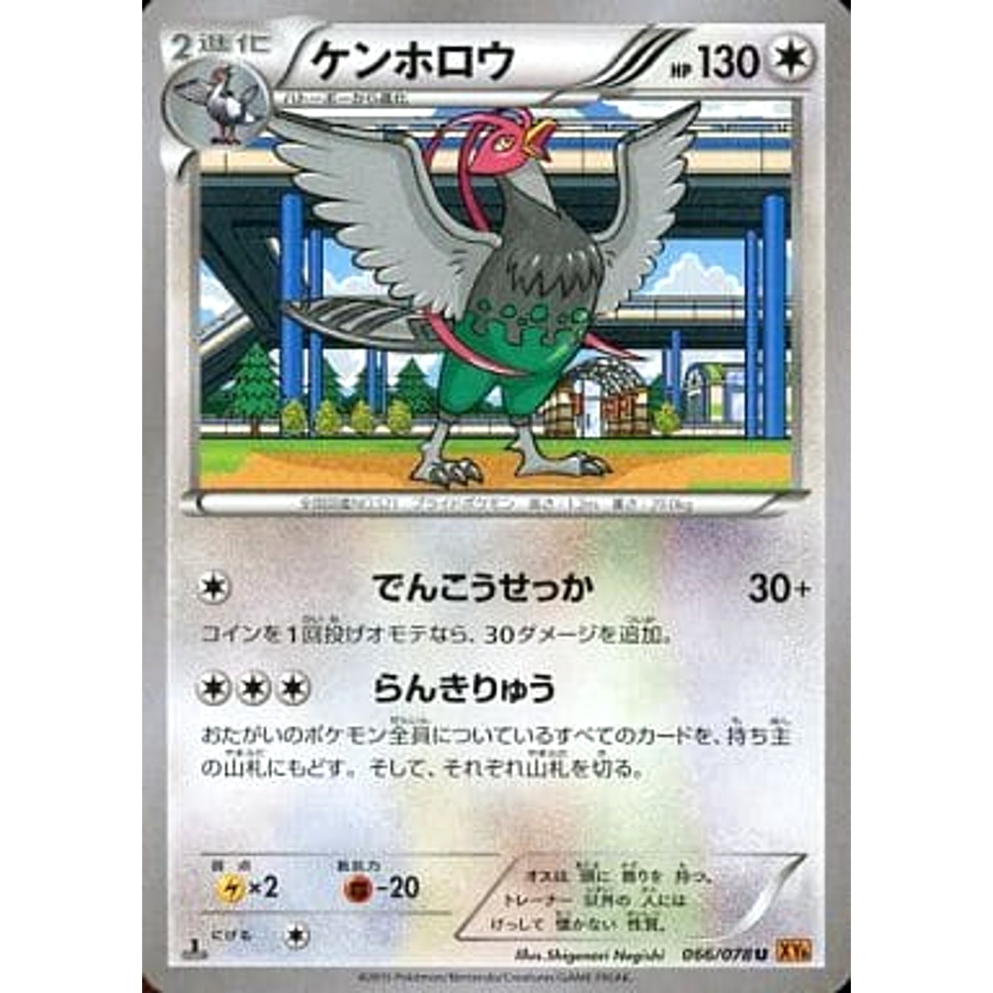 Pokemon Unfezant U 066/078 XY6 Emerald Break Japanese Pokemon Card [USED]