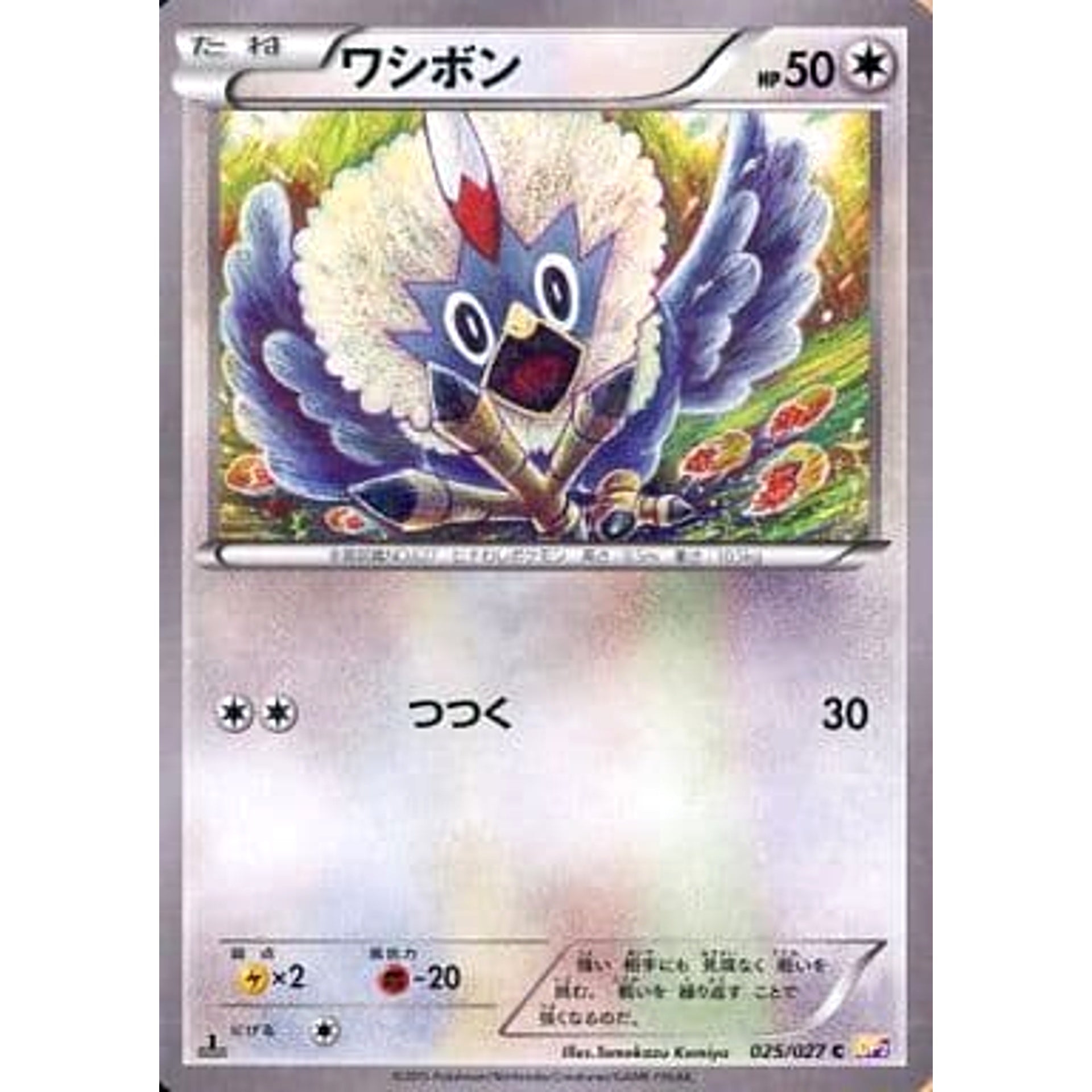 Pokemon Rufflet Holo C 025/027 CP2 Legendary Shine Collection Japanese Pokemon Card [USED]
