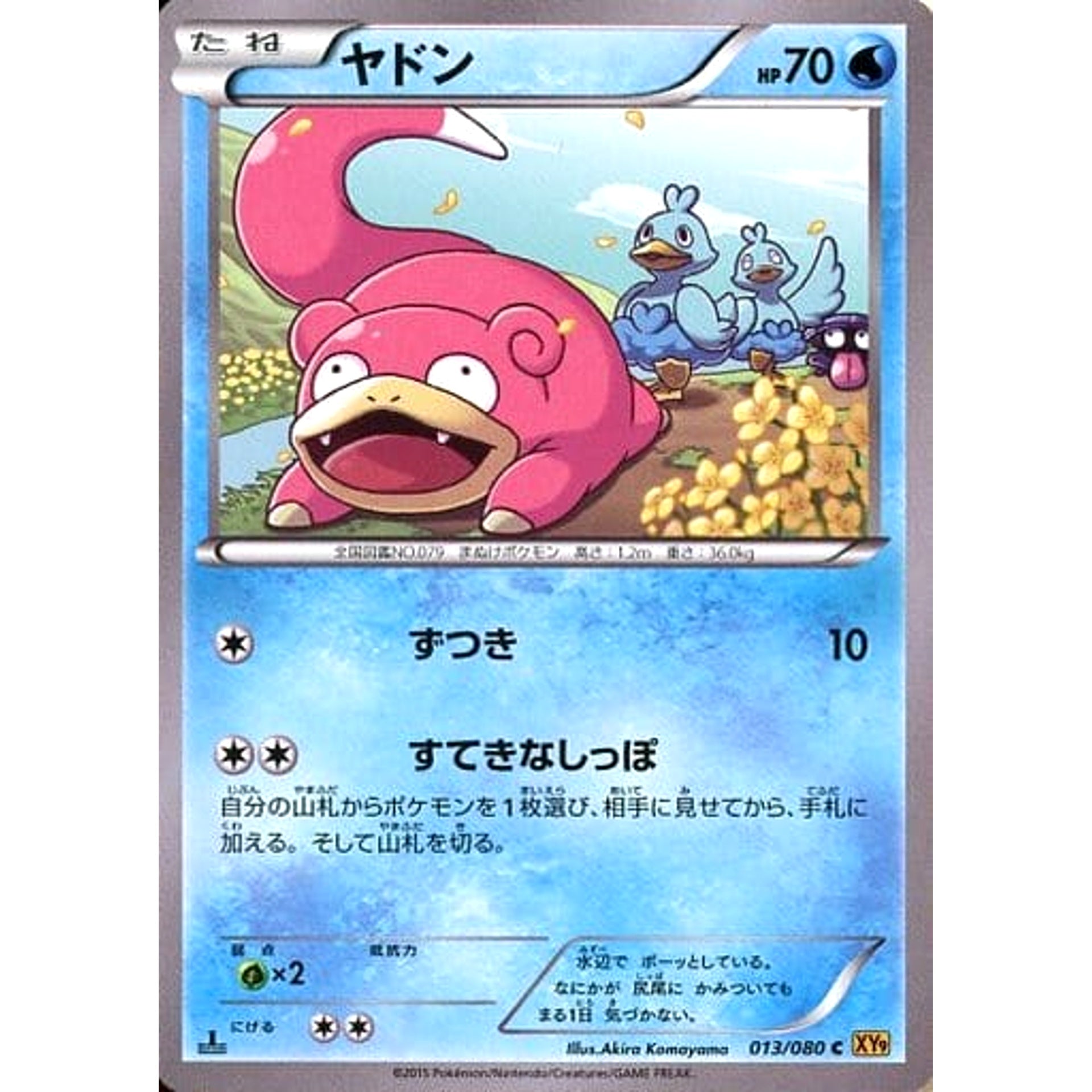 Pokemon Slowpoke C 013/080 XY9 Rage of the Broken Heavens Japanese Pokemon Card [USED]