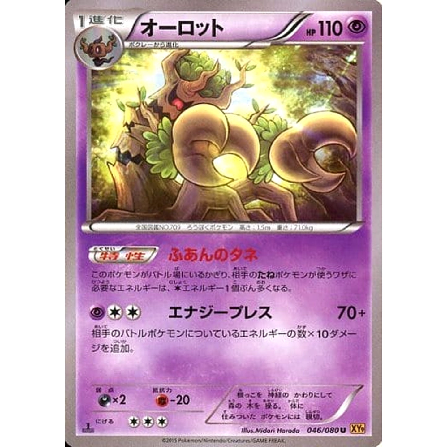 Pokemon Trevenant U 046/080 XY9 Rage of the Broken Heavens Japanese Pokemon Card [USED]