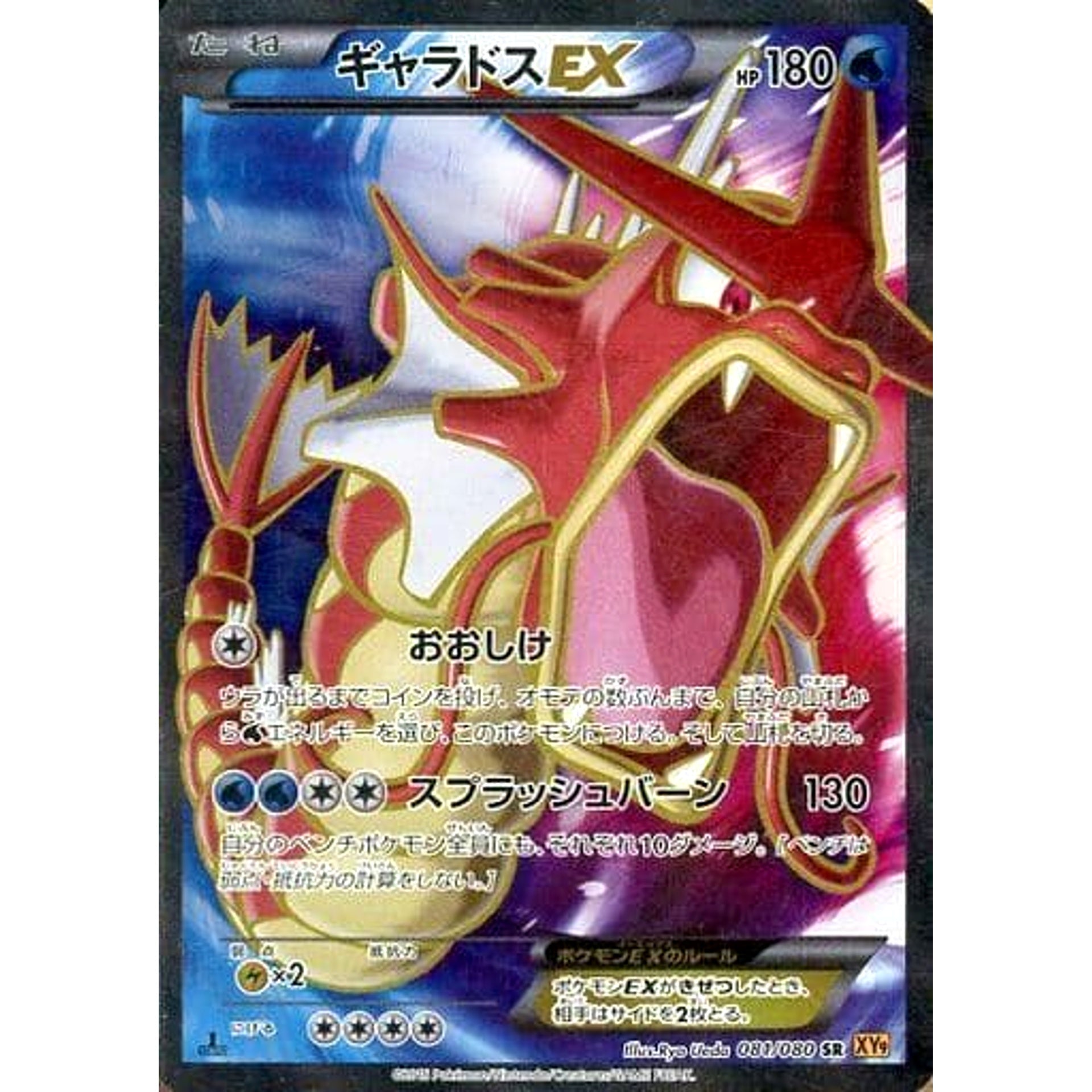 Pokemon Gyarados EX Holo SR 081/080 XY9 Rage of the Broken Heavens Japanese Pokemon Card [USED]