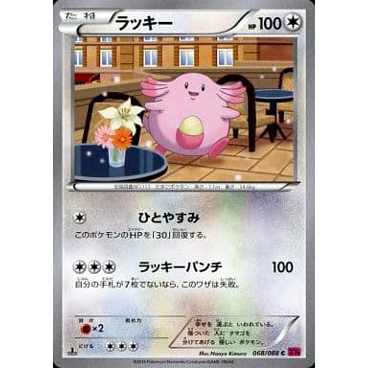 Pokemon Chansey C 068/088 XY4 Phantom Gate Japanese Pokemon Card [USED]