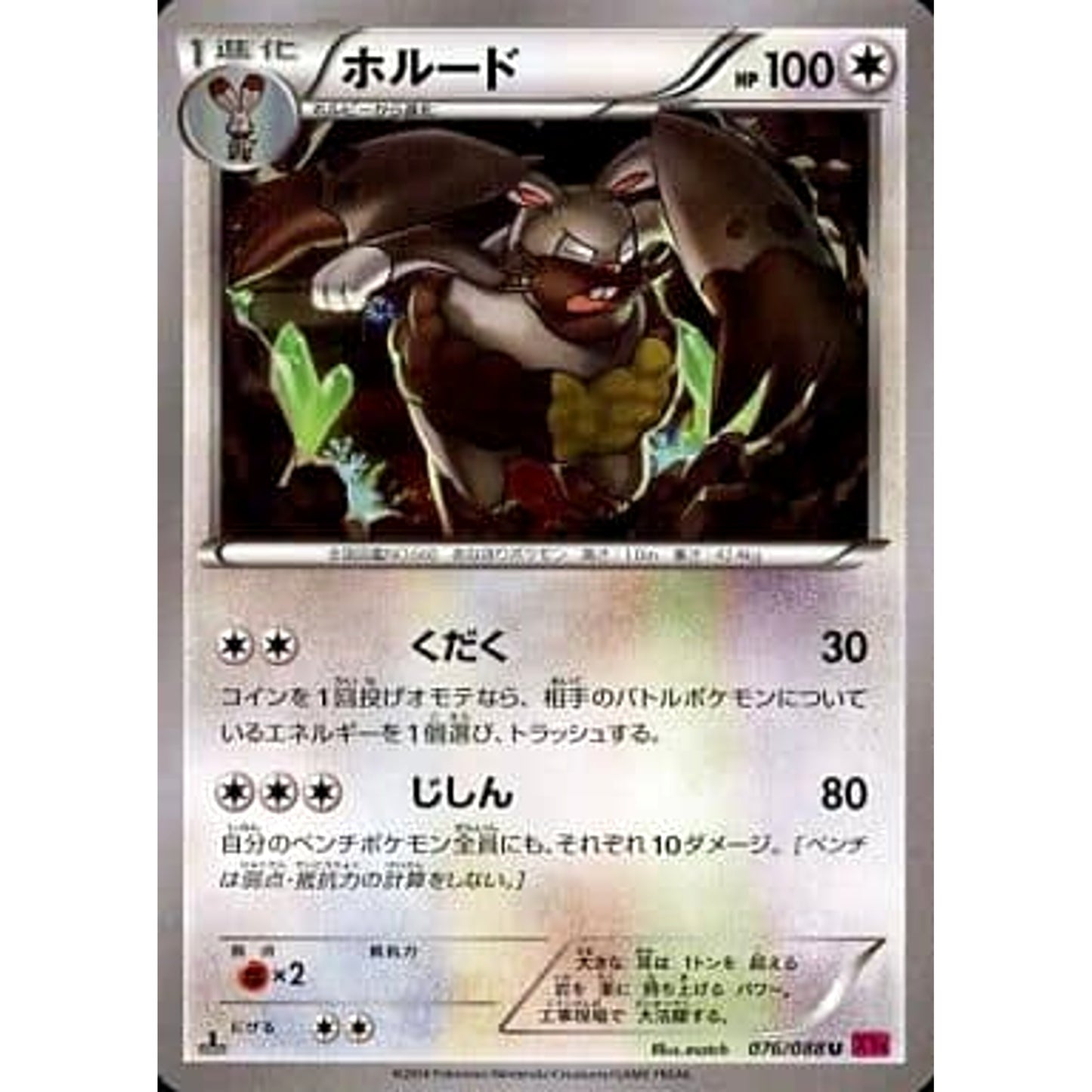 Pokemon Diggersby U 076/088 XY4 Phantom Gate Japanese Pokemon Card [USED]