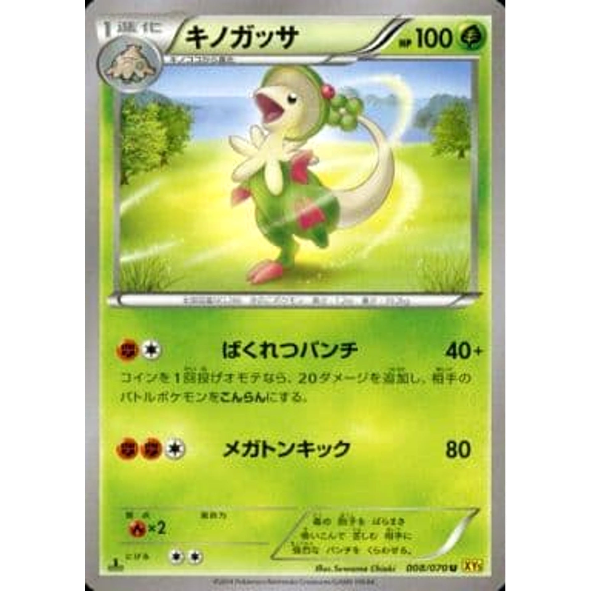 Pokemon Breloom U 008/070 XY5 Gaia Volcano Japanese Pokemon Card [USED]