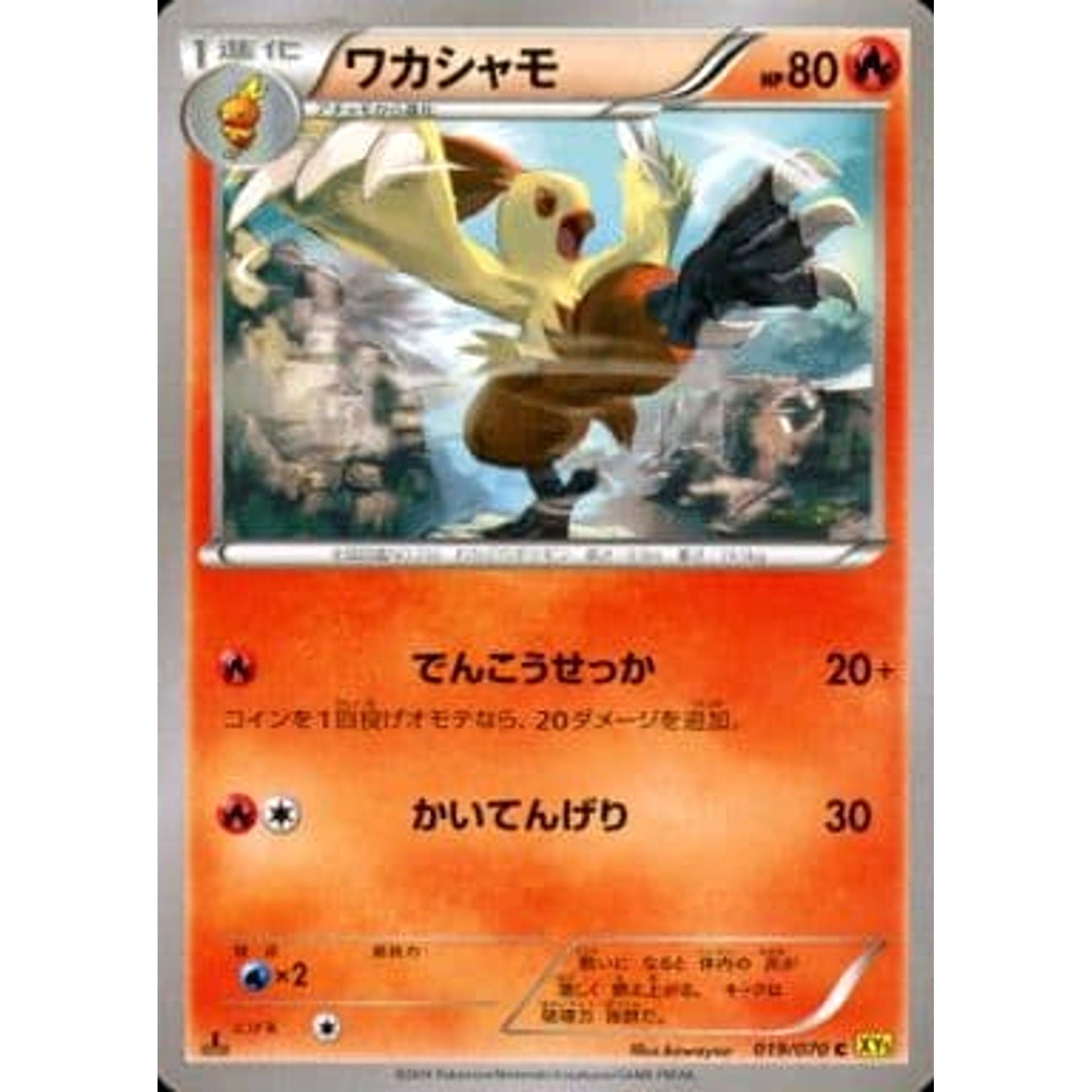 Pokemon Combusken C 019/070 XY5 Gaia Volcano Japanese Pokemon Card [USED]