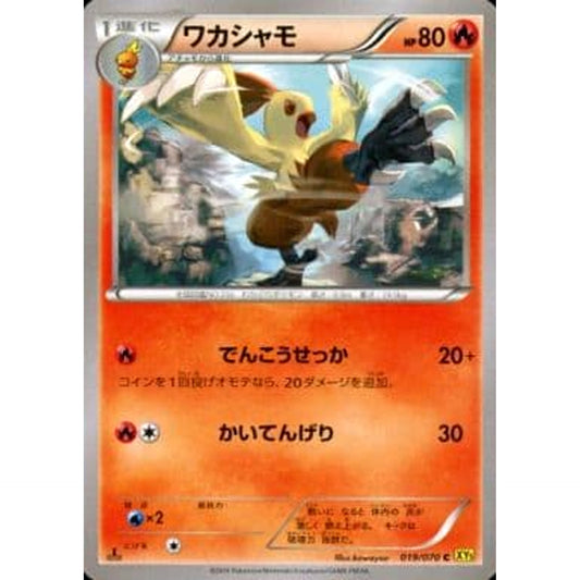 Pokemon Combusken C 019/070 XY5 Gaia Volcano Japanese Pokemon Card [USED]