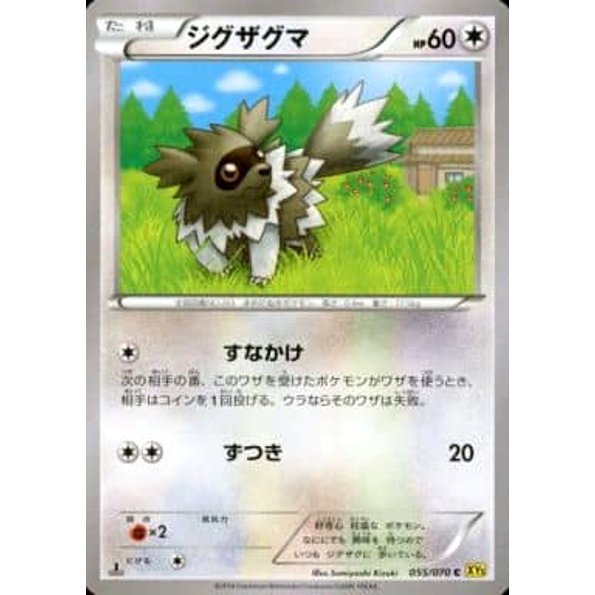 Pokemon Zigzagoon C 055/070 XY5 Gaia Volcano Japanese Pokemon Card [USED]